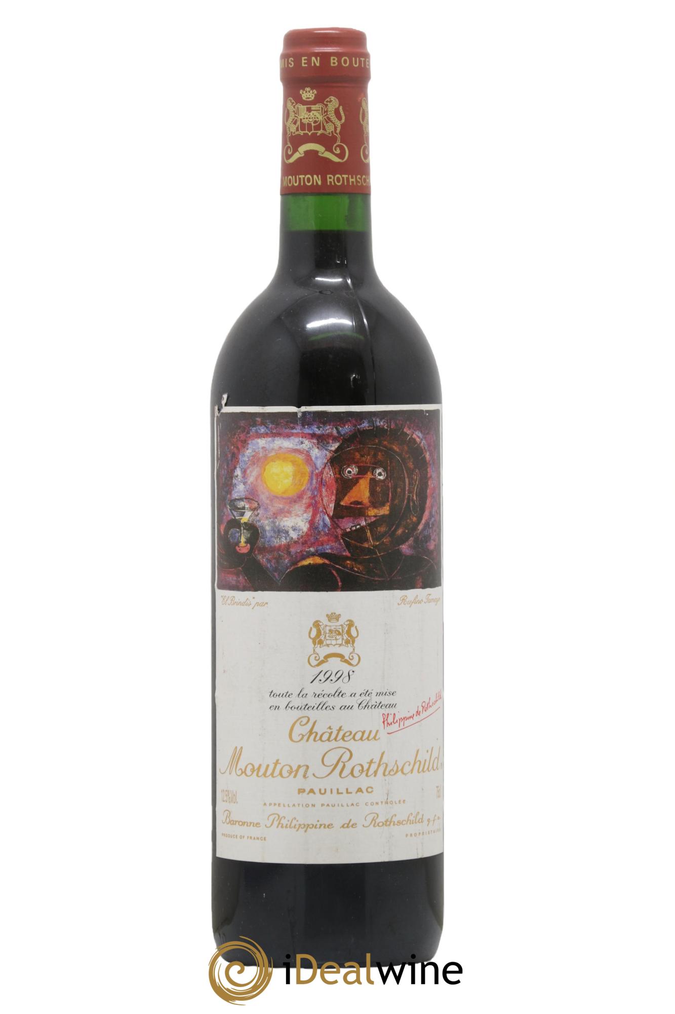 Château Mouton Rothschild 1er Grand Cru Classé 1998 - Posten von 1 Flasche - 0