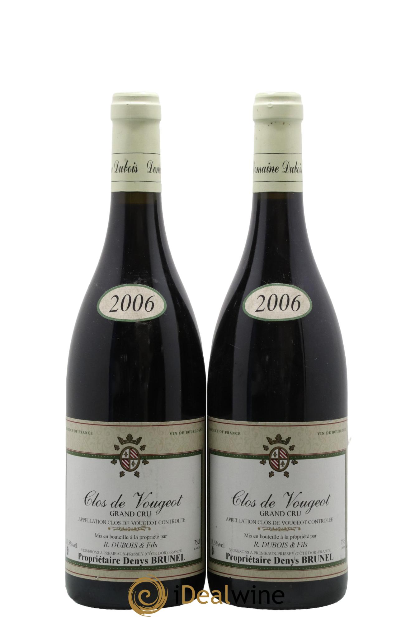 Clos de Vougeot Grand Cru R Dubois 2006 - Lotto di 2 bottiglie - 0