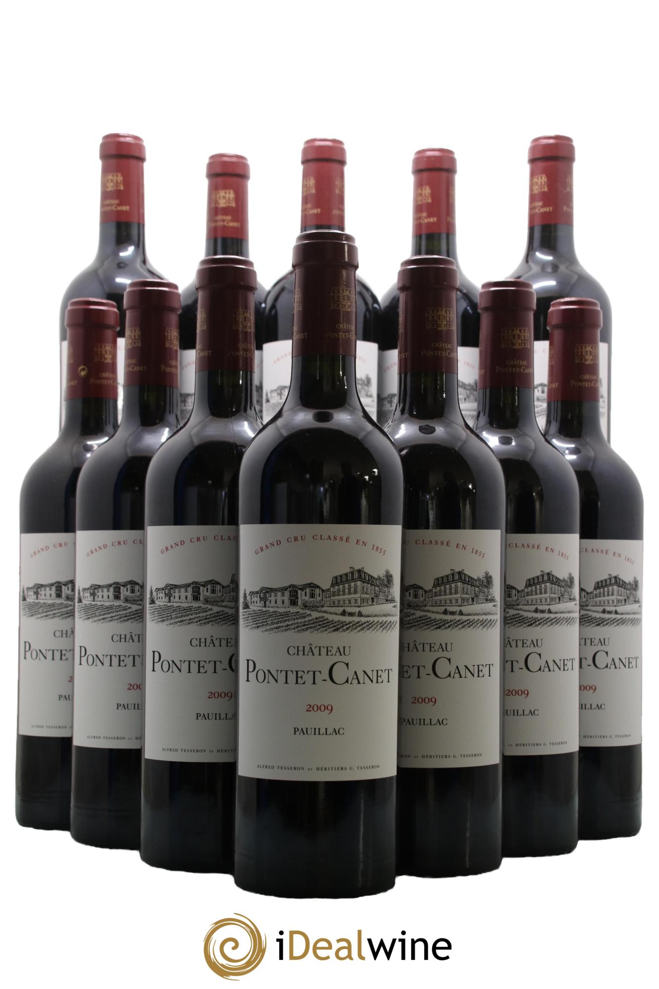 Château Pontet Canet 5ème Grand Cru Classé 2009 - Lotto di 12 bottiglie - 0