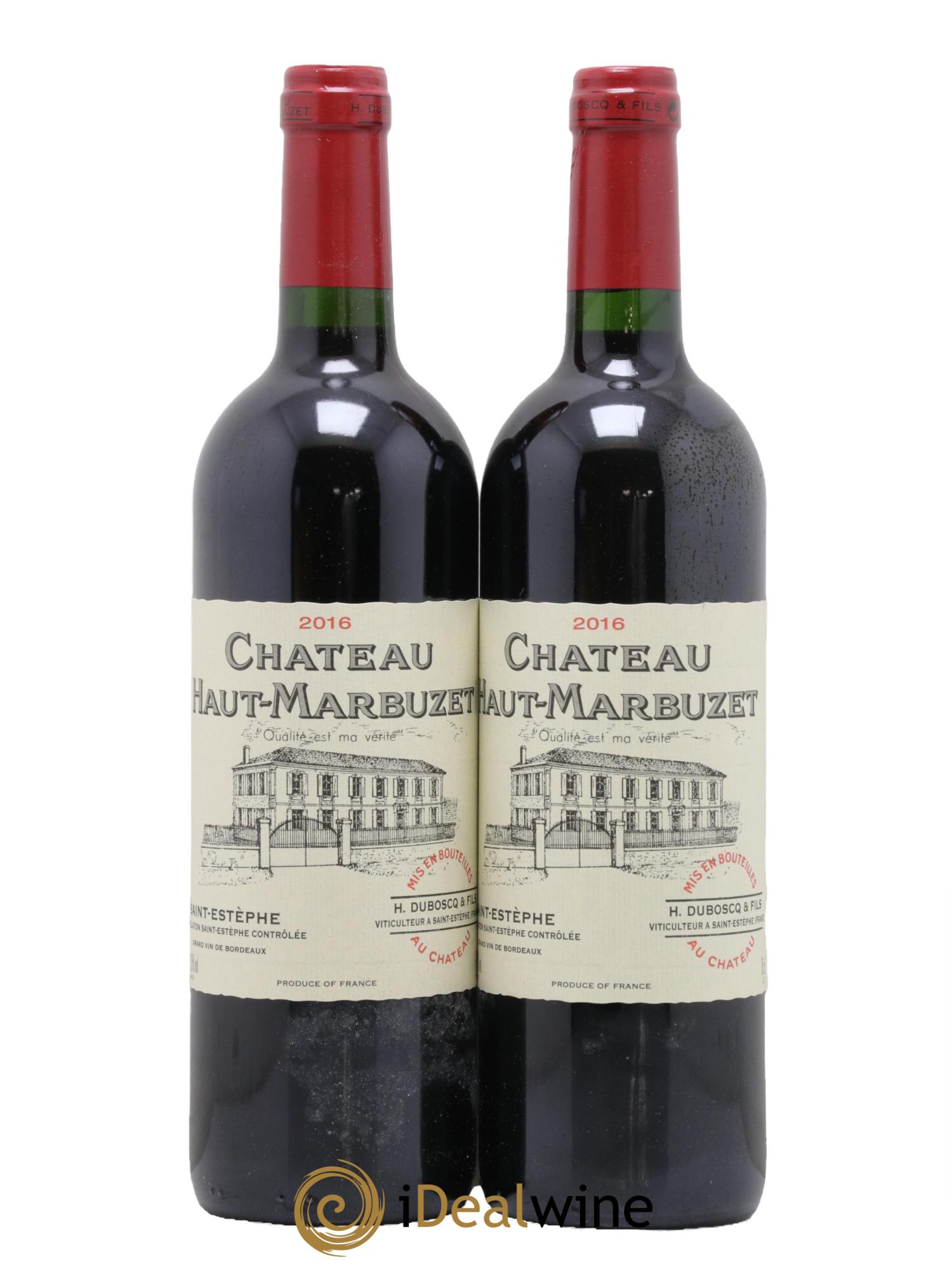 Château Haut Marbuzet 2016 - Lotto di 2 bottiglie - 0