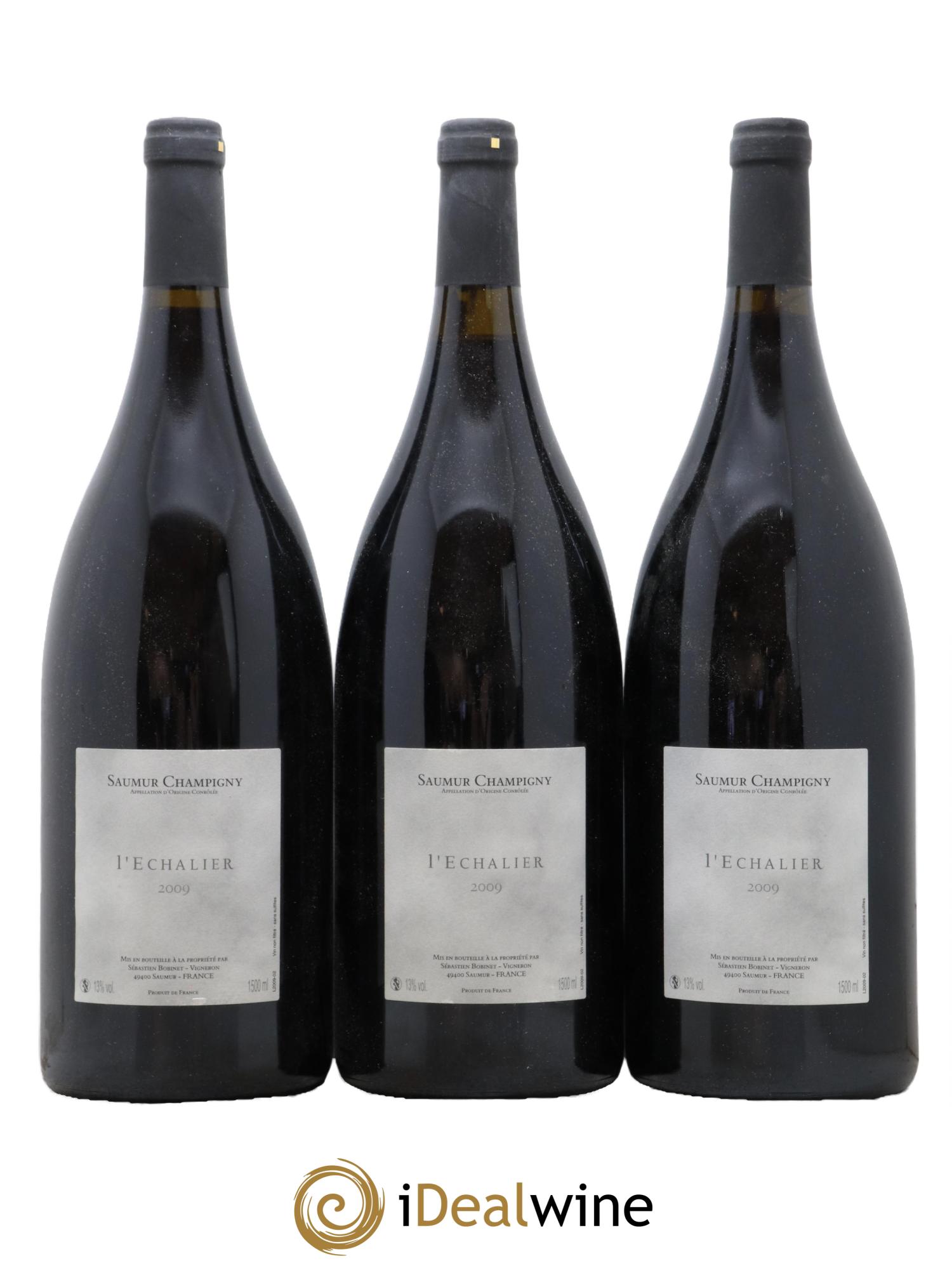 Saumur-Champigny L Echalier Sebastien Bobinet 2009 - Lot of 3 magnums - 0