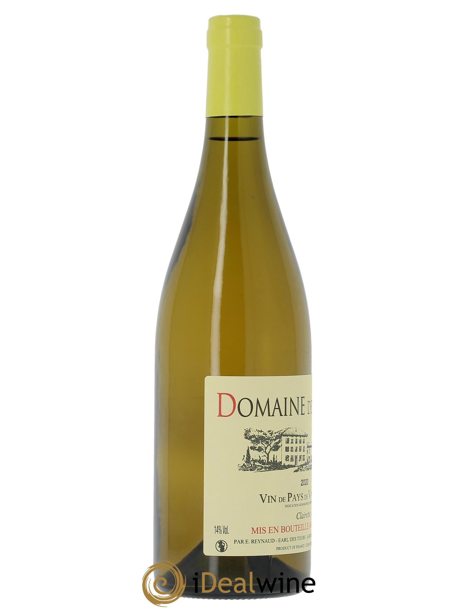 IGP Vaucluse (Vin de Pays de Vaucluse) Domaine des Tours Clairette Emmanuel Reynaud  2020 - Lot de 1 bouteille - 2