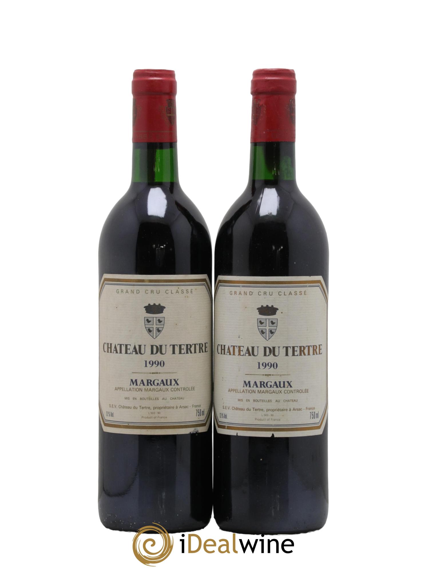 Château du Tertre 5ème Grand Cru Classé 1990 - Posten von 2 Flaschen - 0