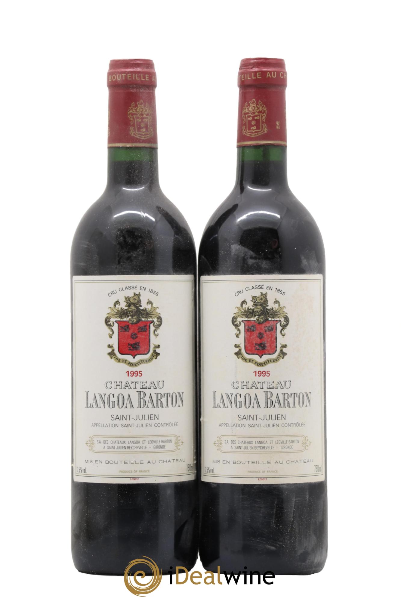 Château Langoa Barton 3ème Grand Cru Classé 1995 - Lot of 2 bottles - 0