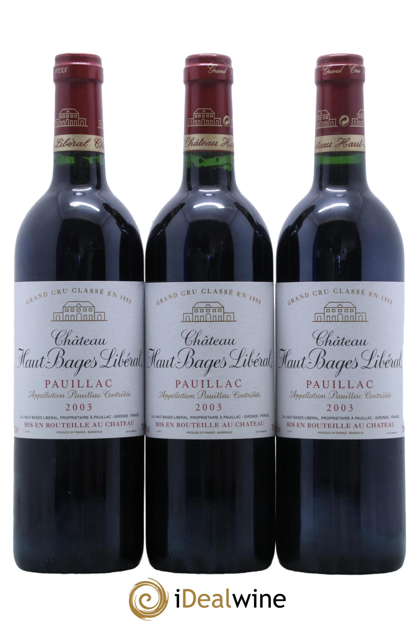 Château Haut Bages Libéral 5ème Grand Cru Classé  2003 - Posten von 12 Flaschen - 3