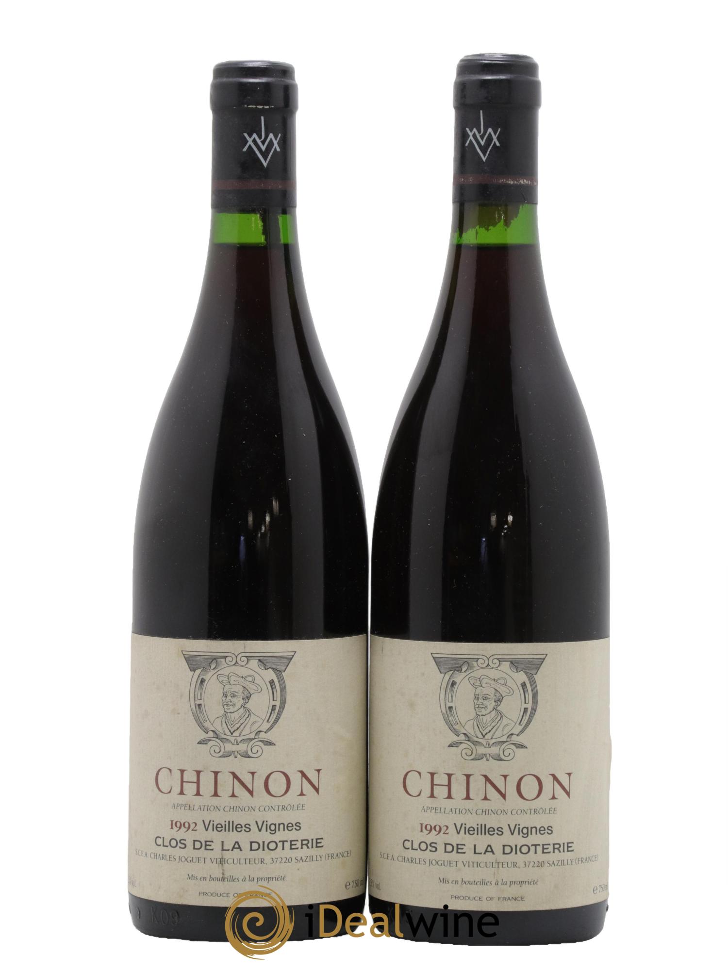 Chinon Clos de la Dioterie Vieilles Vignes Charles Joguet (Domaine) 1992 - Lotto di 2 bottiglie - 0