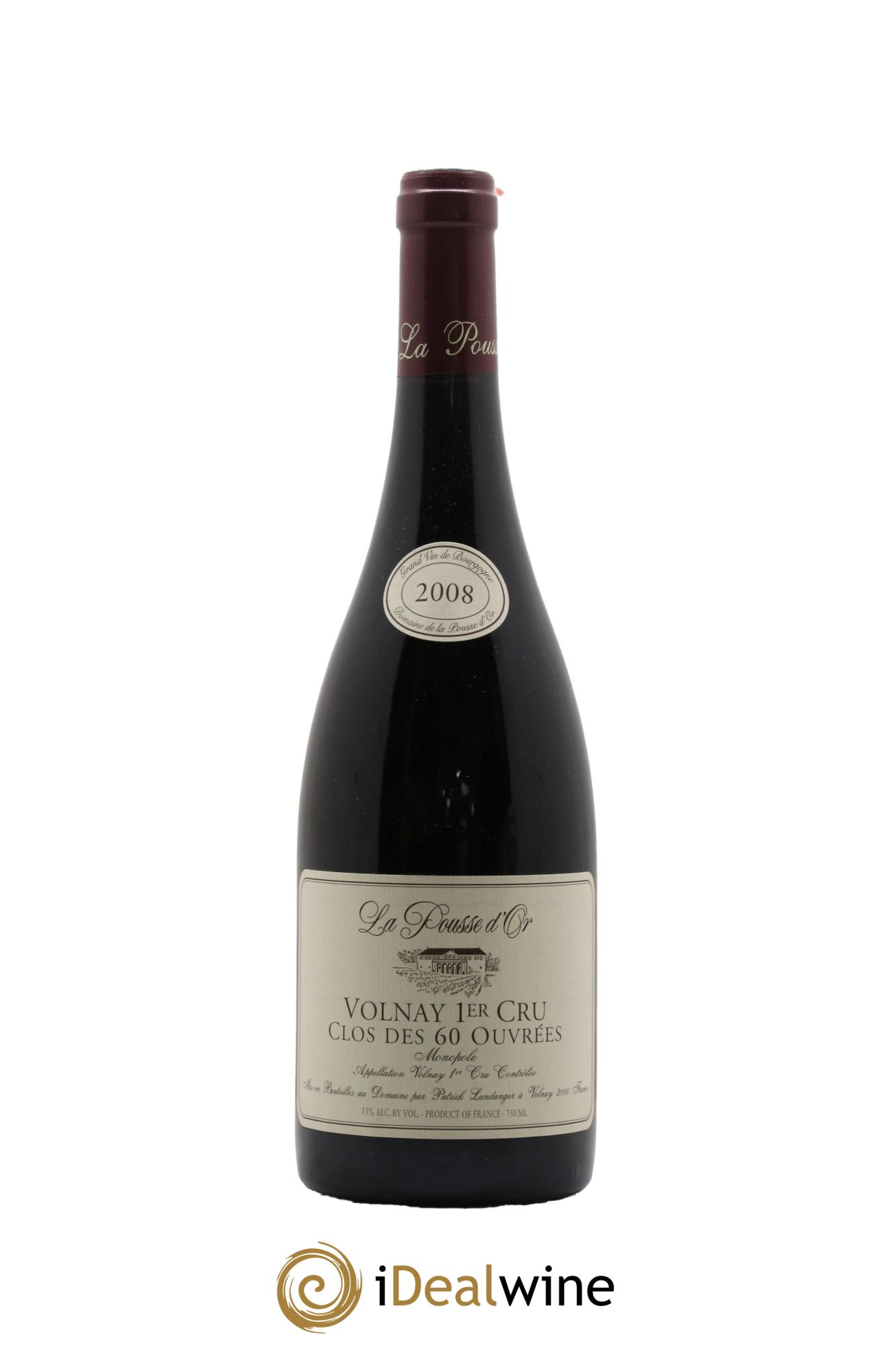 Volnay 1er Cru Clos des 60 ouvrées La Pousse d'Or (Domaine de)  2008 - Posten von 1 Flasche - 0