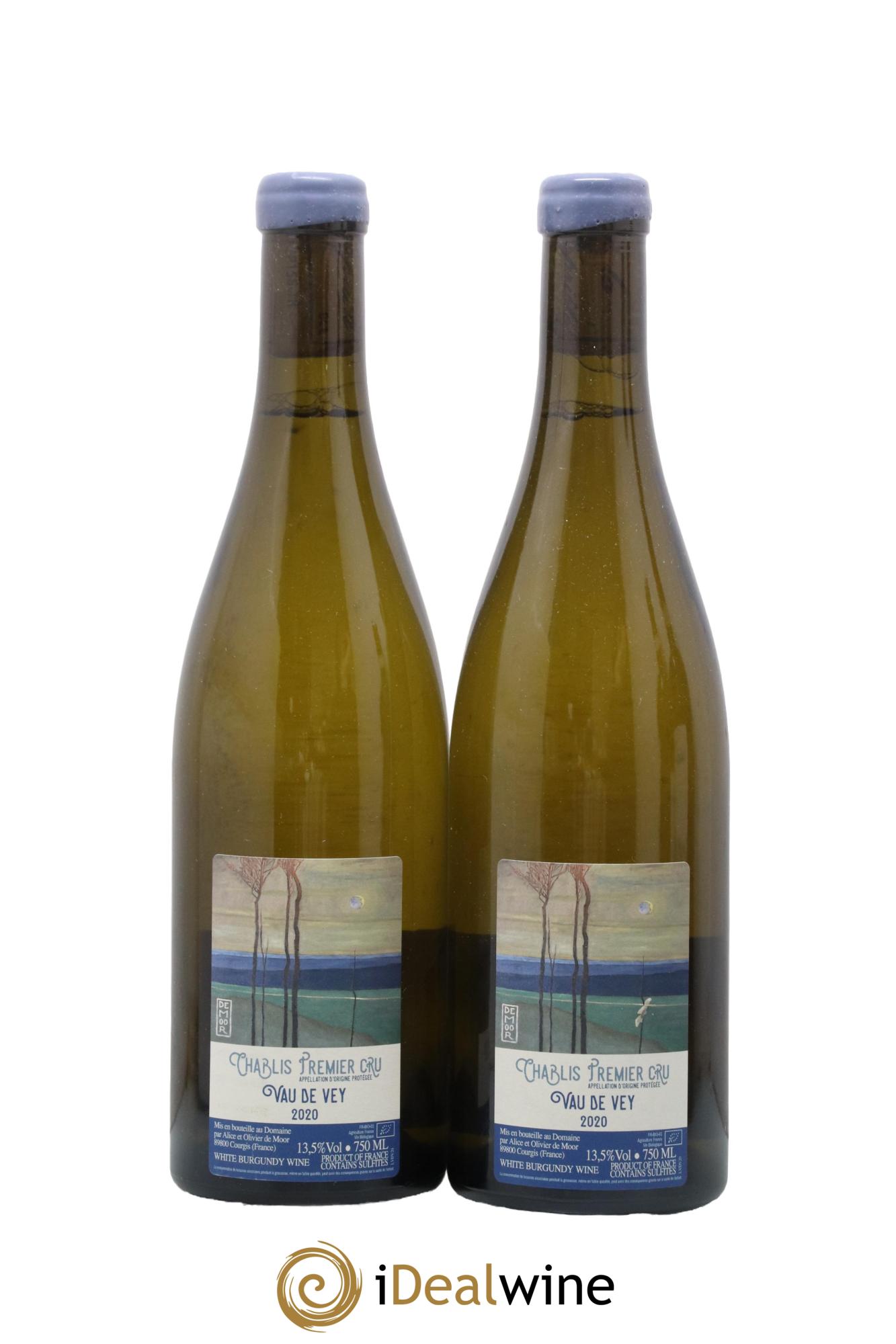 Chablis 1er Cru Vau de Vey Alice et Olivier De Moor 2020 - Lot de 2 bouteilles - 0