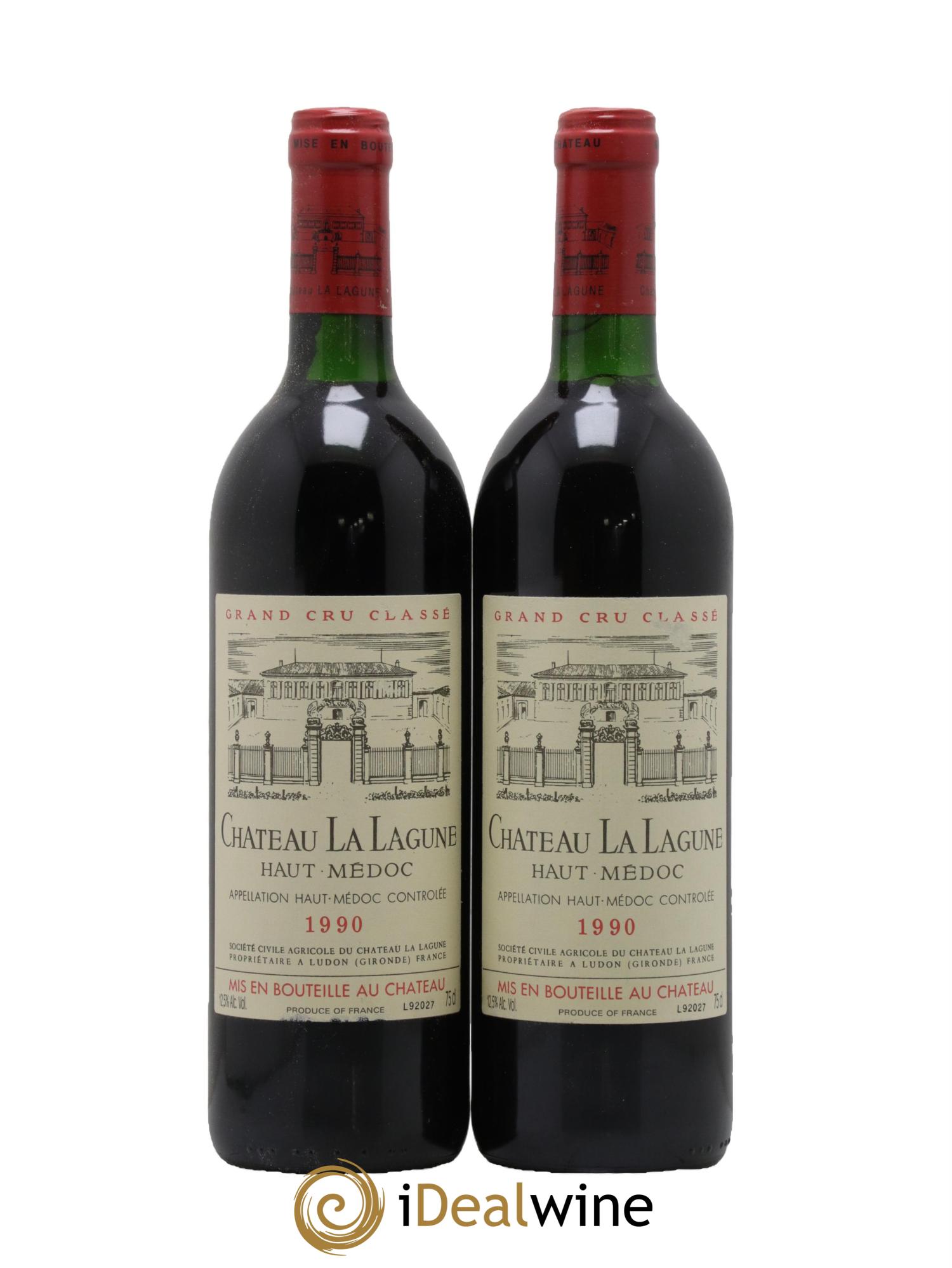 Château la Lagune 3ème Grand Cru Classé 1990 - Lotto di 2 bottiglie - 0