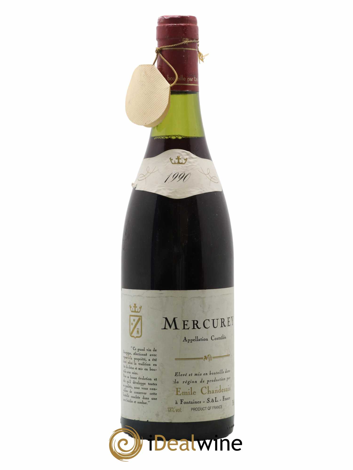 Mercurey Emile Chandesais 1990 - Posten von 1 Flasche - 0