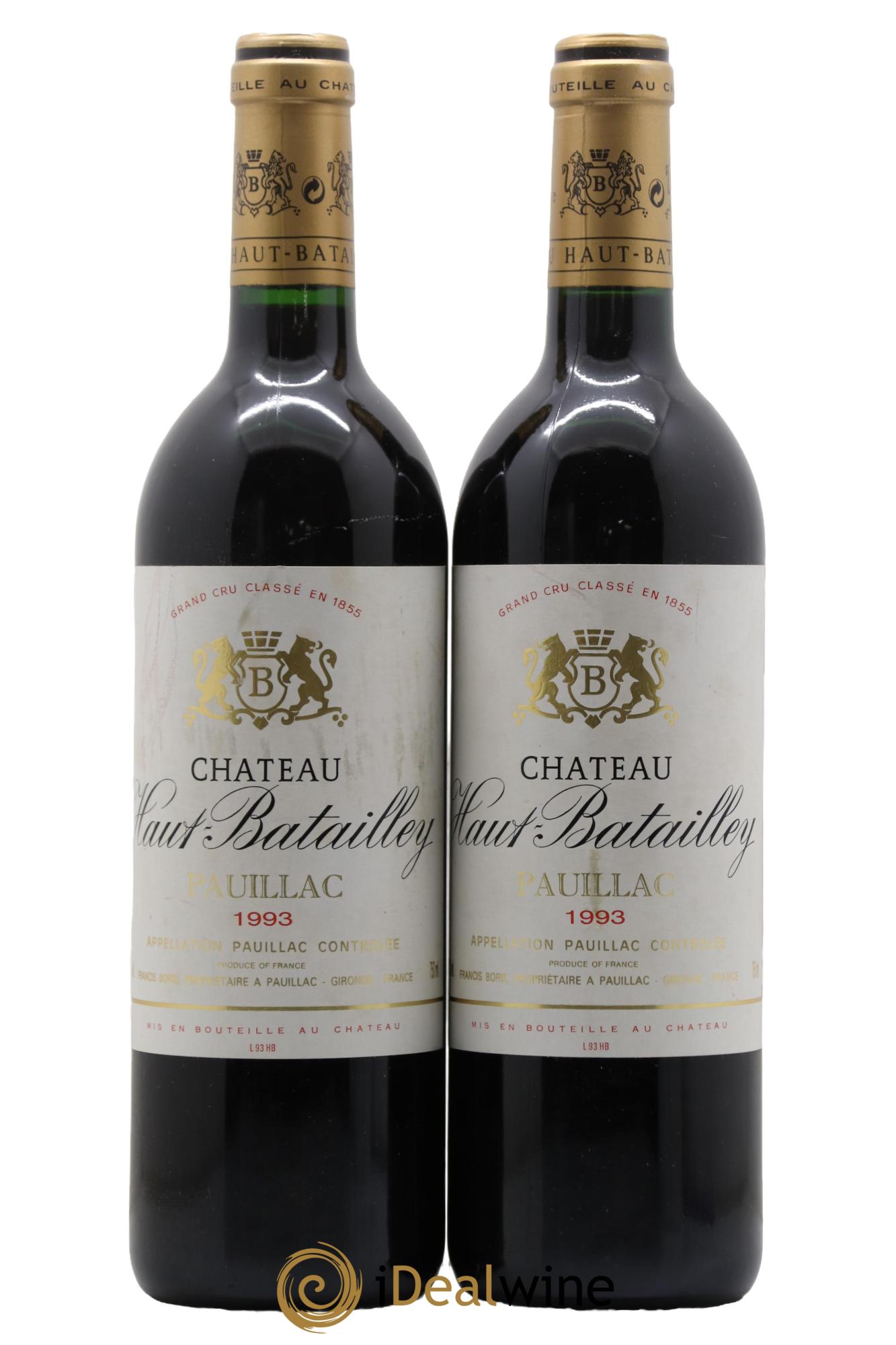 Château Haut Batailley 5ème Grand Cru Classé  1993 - Lot of 2 bottles - 0