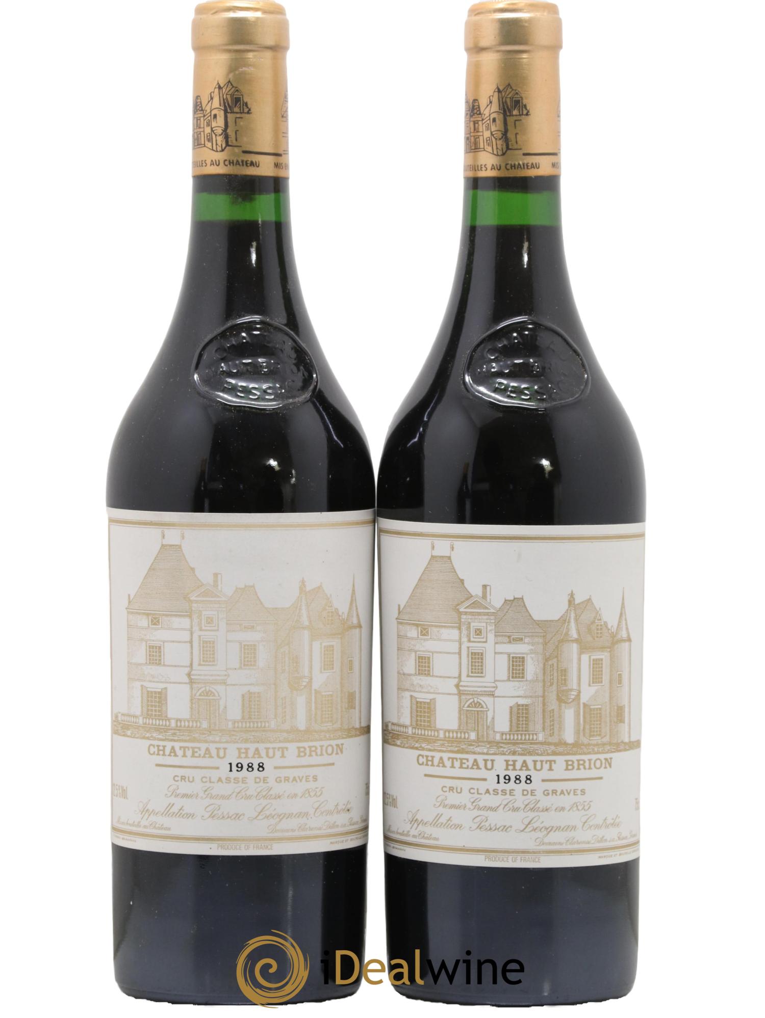 Château Haut Brion 1er Grand Cru Classé 1988 - Lot of 2 bottles - 0