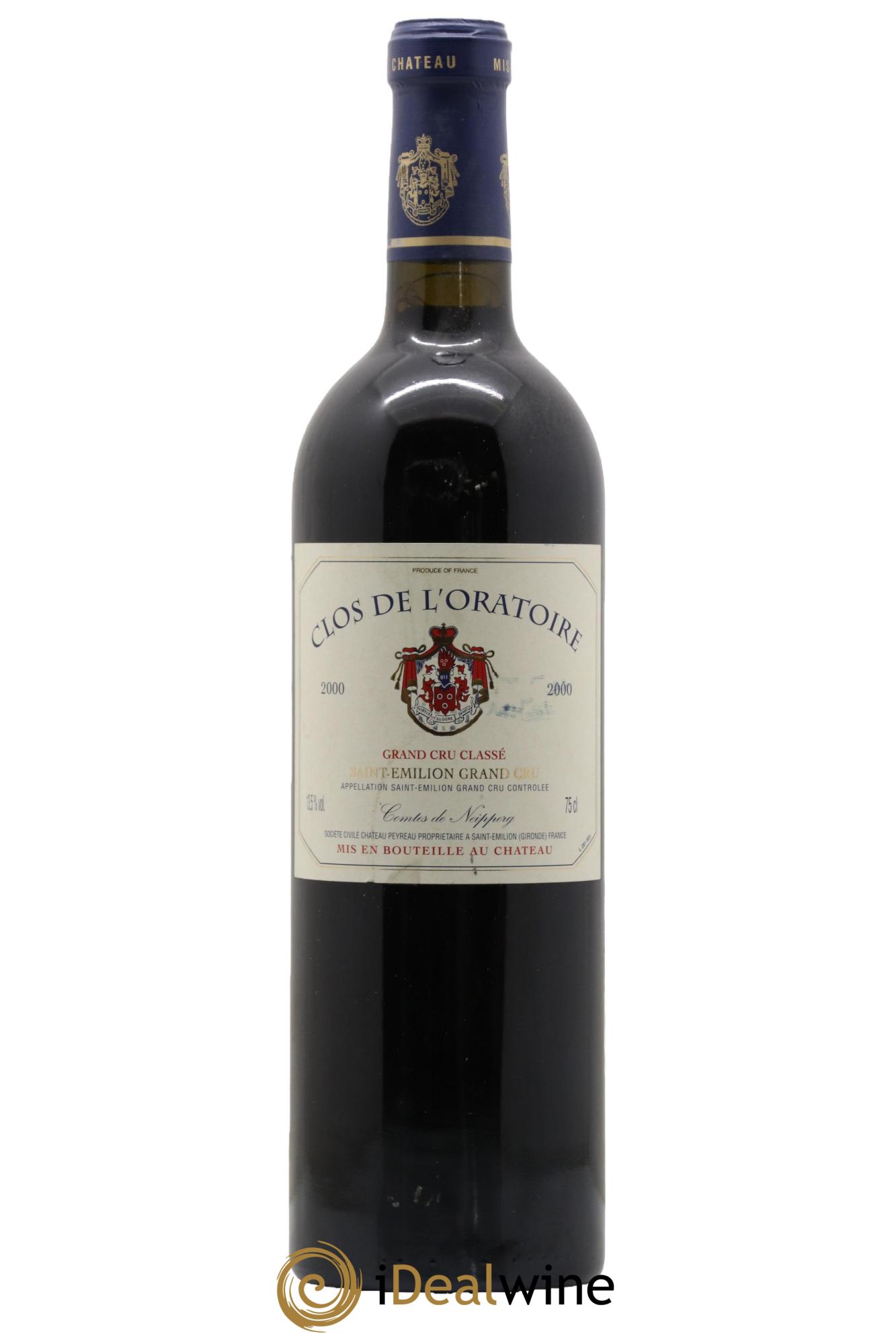 Clos de l'Oratoire Grand Cru Classé 2000 - Posten von 1 Flasche - 0