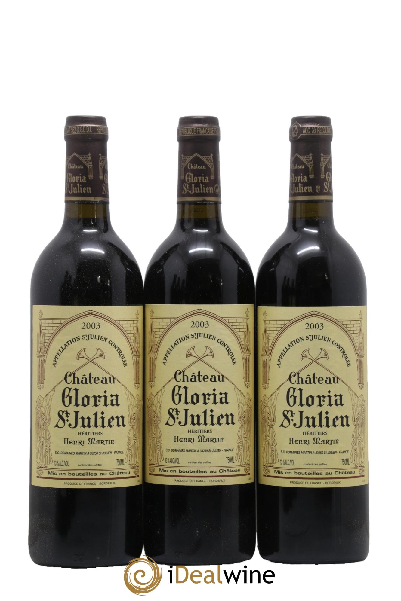 Château Gloria 2003 - Lot de 6 bouteilles - 1