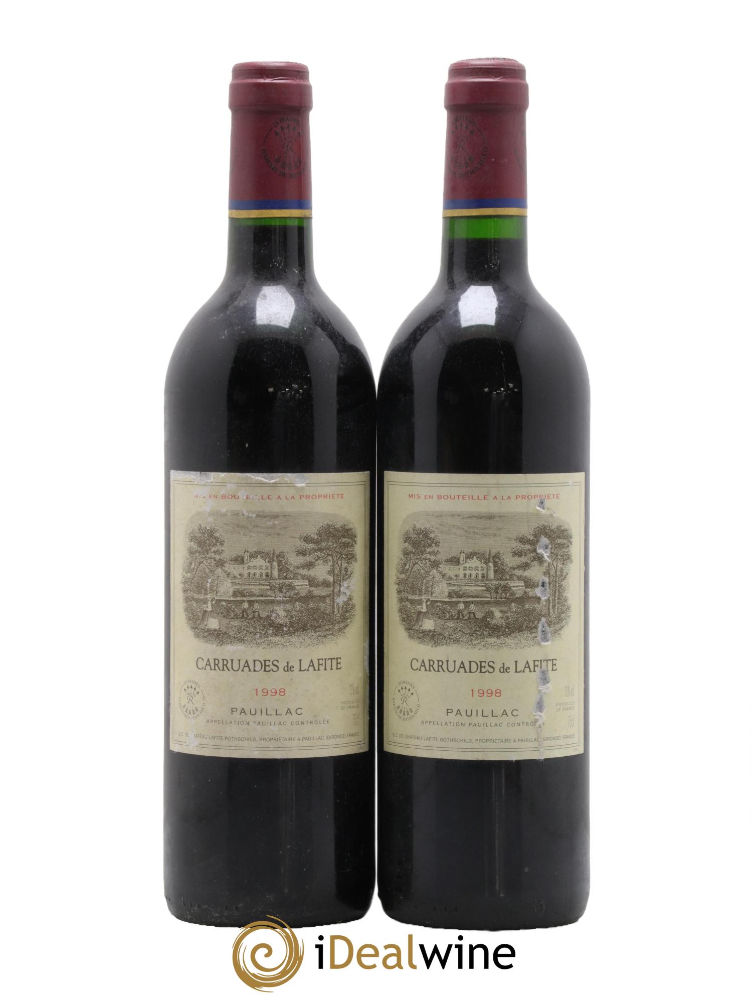 Carruades de Lafite Rothschild Second Vin 1998 - Lot de 2 bouteilles - 0