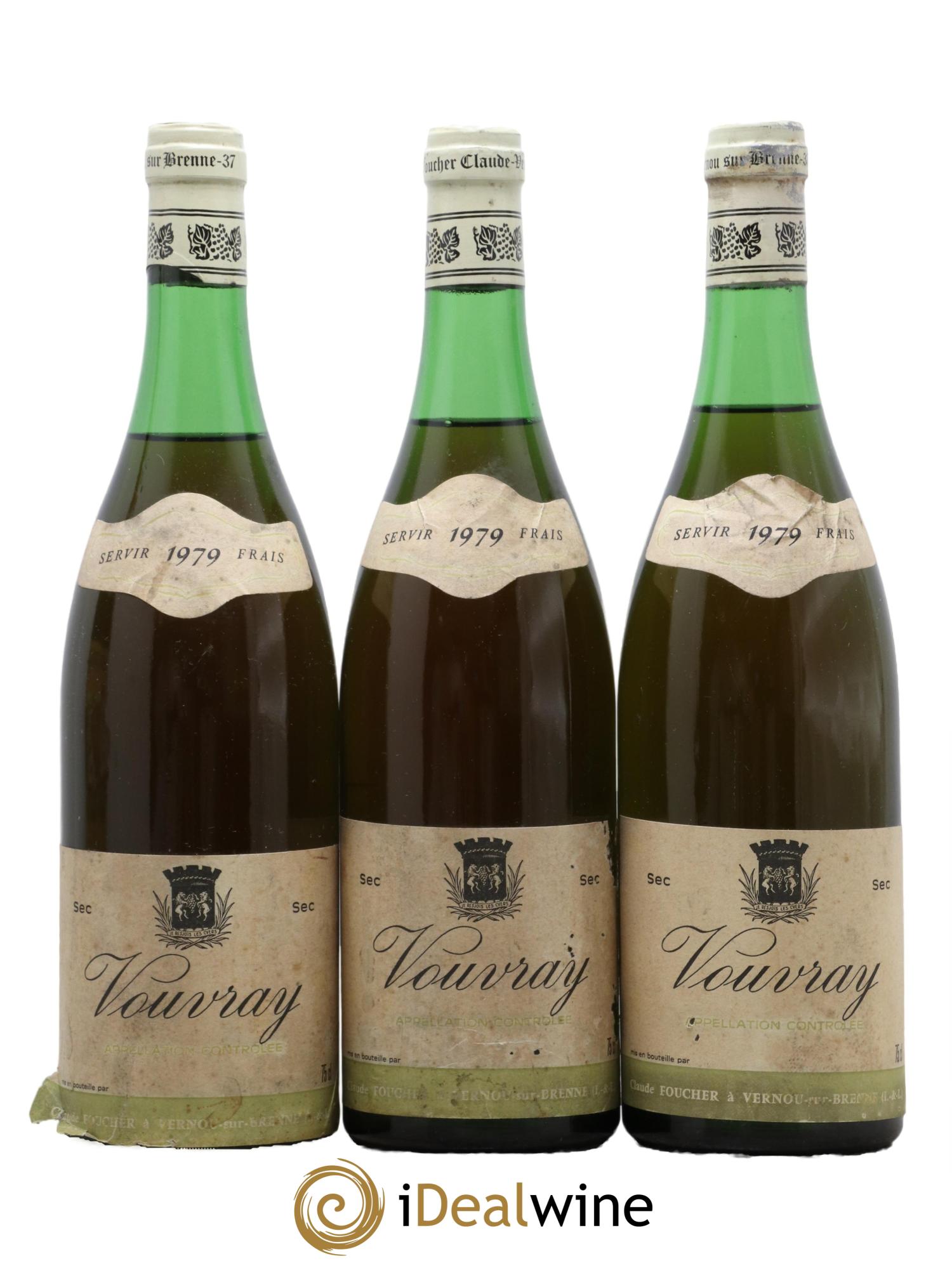 Vouvray Foucher 1979 - Lotto di 3 bottiglie - 0