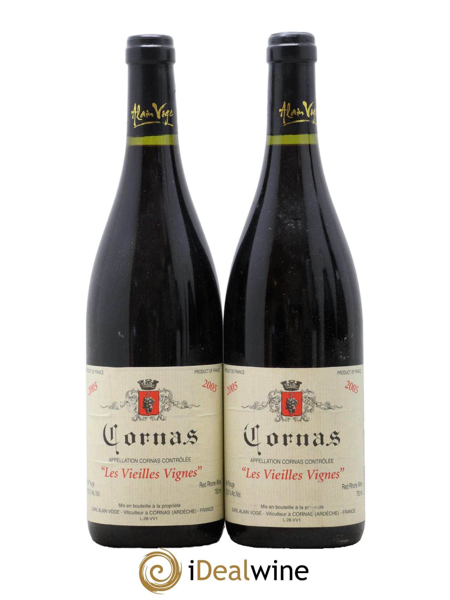 Cornas Les Vieilles Vignes Alain Voge (Domaine) 2005 - Lotto di 2 bottiglie - 0