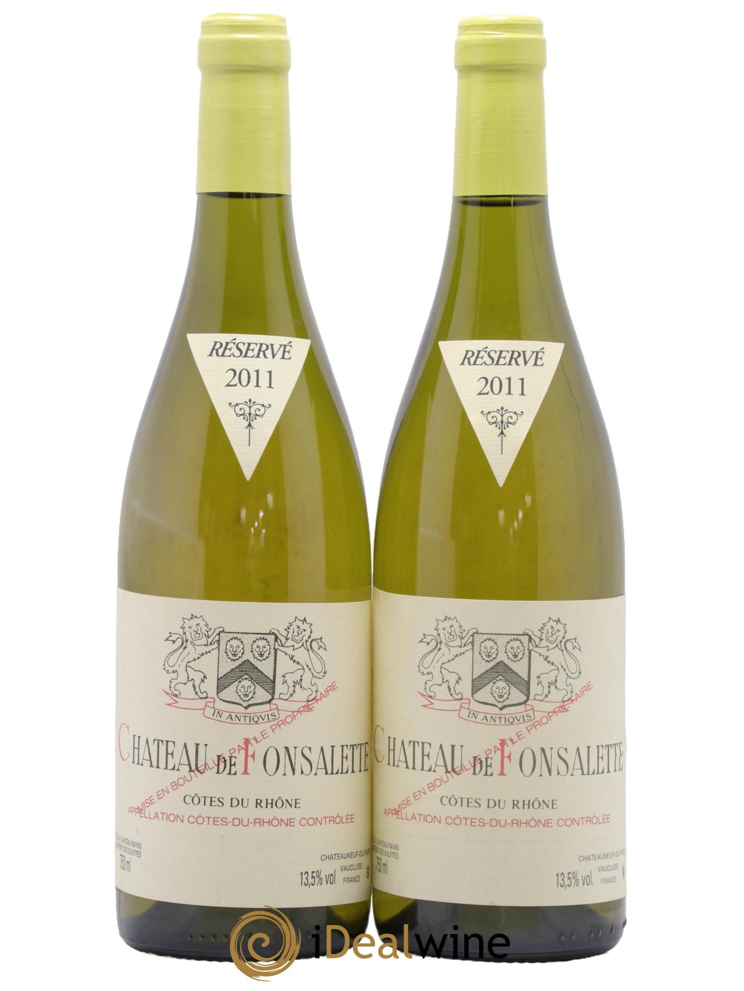 Côtes du Rhône Château de Fonsalette Emmanuel Reynaud 2011 - Posten von 2 Flaschen - 0