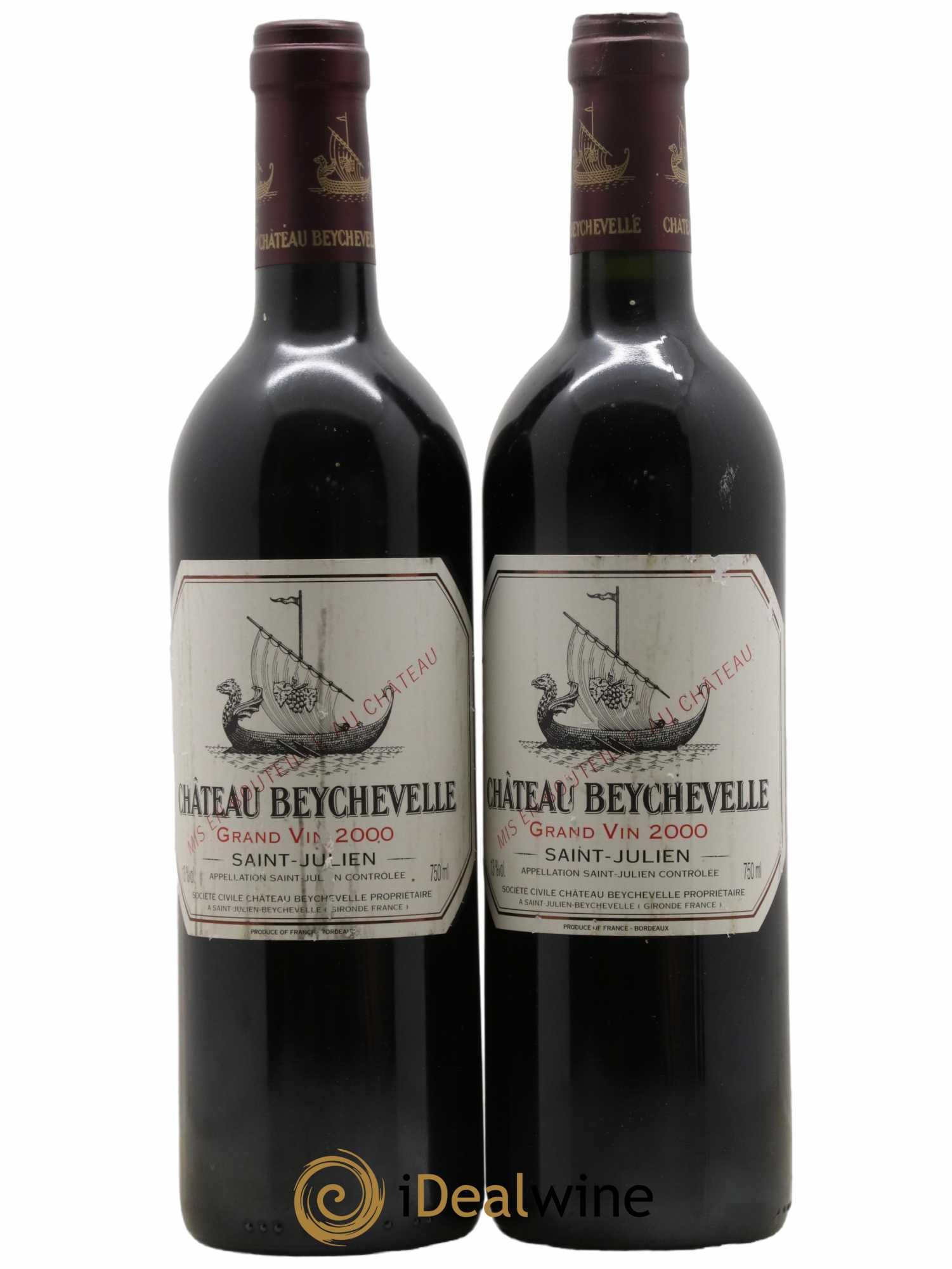 Château Beychevelle 4ème Grand Cru Classé  2000 - Lot de 2 bouteilles - 0