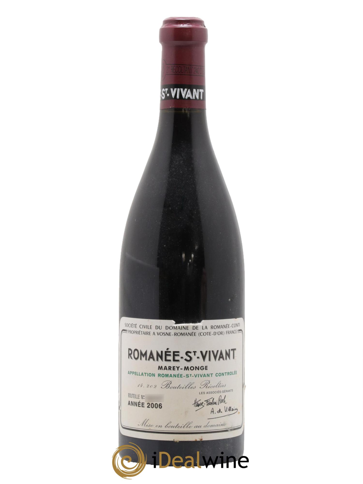 Romanée-Saint-Vivant Grand Cru Domaine de la Romanée-Conti 2006 - Lotto di 1 bottiglia - 0