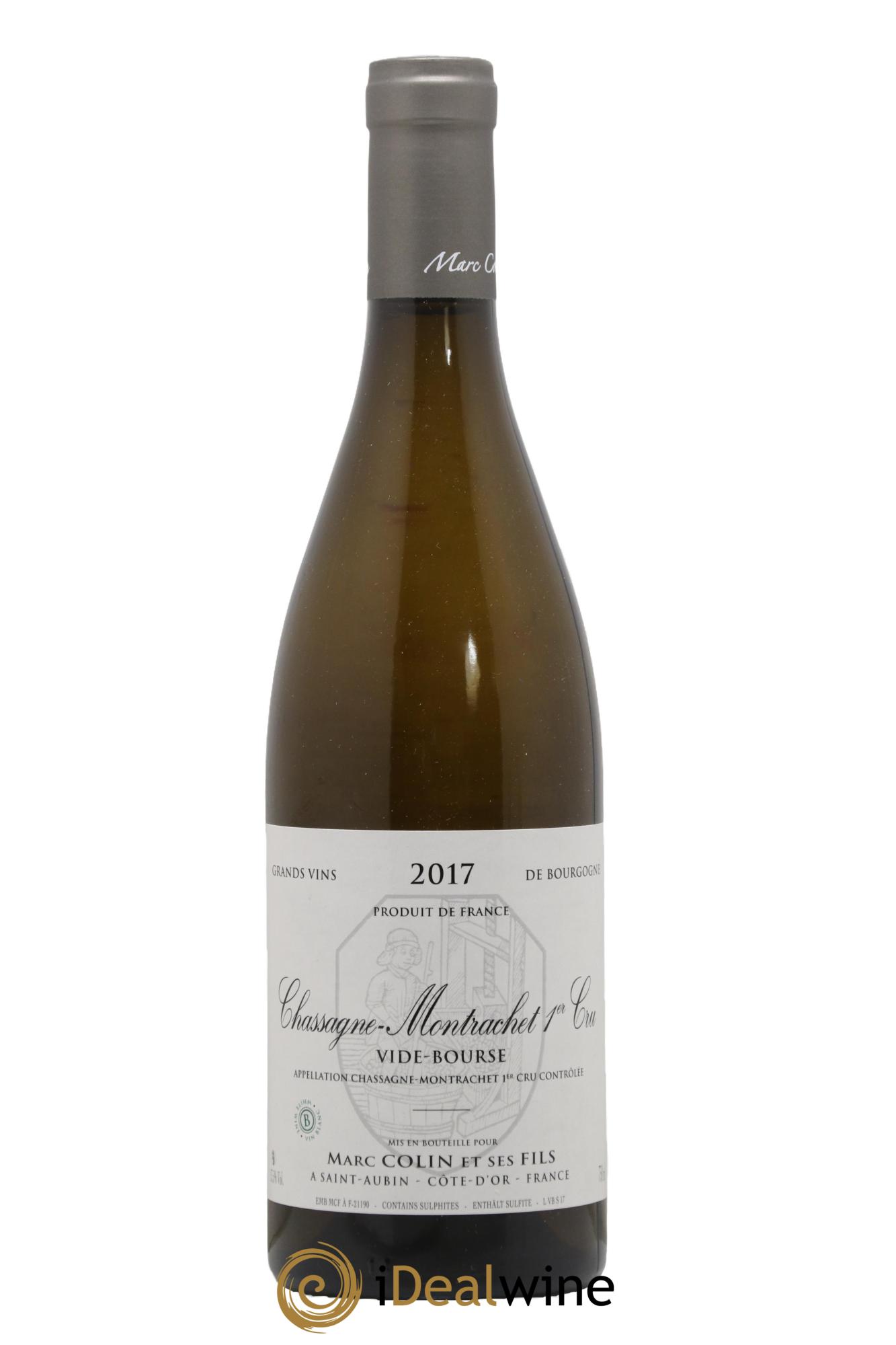 Chassagne-Montrachet 1er Cru Les Vide-Bourses Marc Colin & Fils 2017 - Lot of 1 bottle - 0