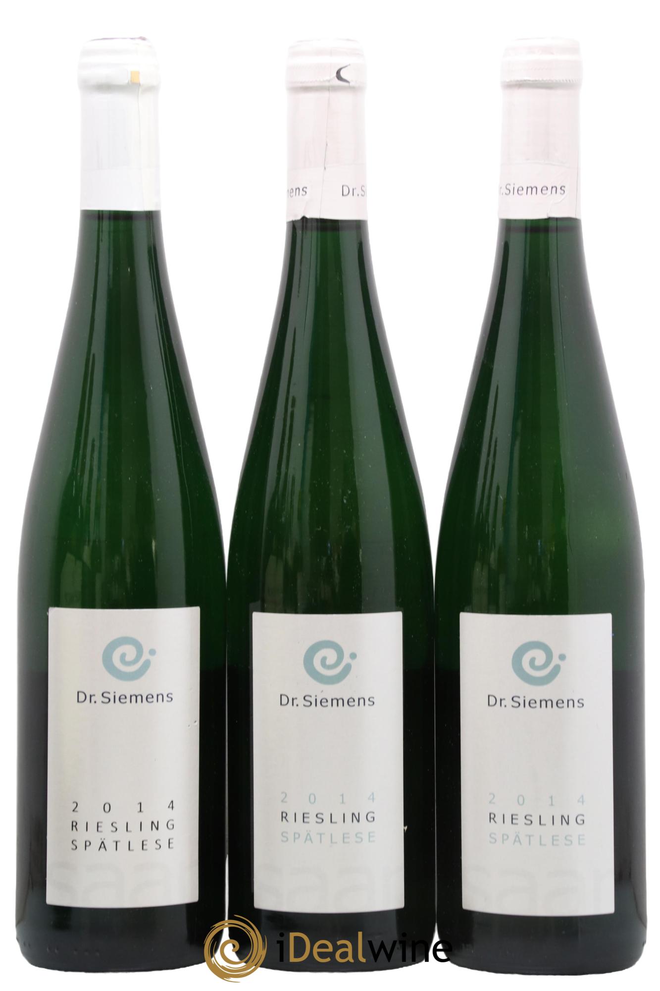 Allemagne Mosel-Saar Riesling Spatlese T Herrenberg Dr Siemens 2014 - Lot de 3 bouteilles - 0