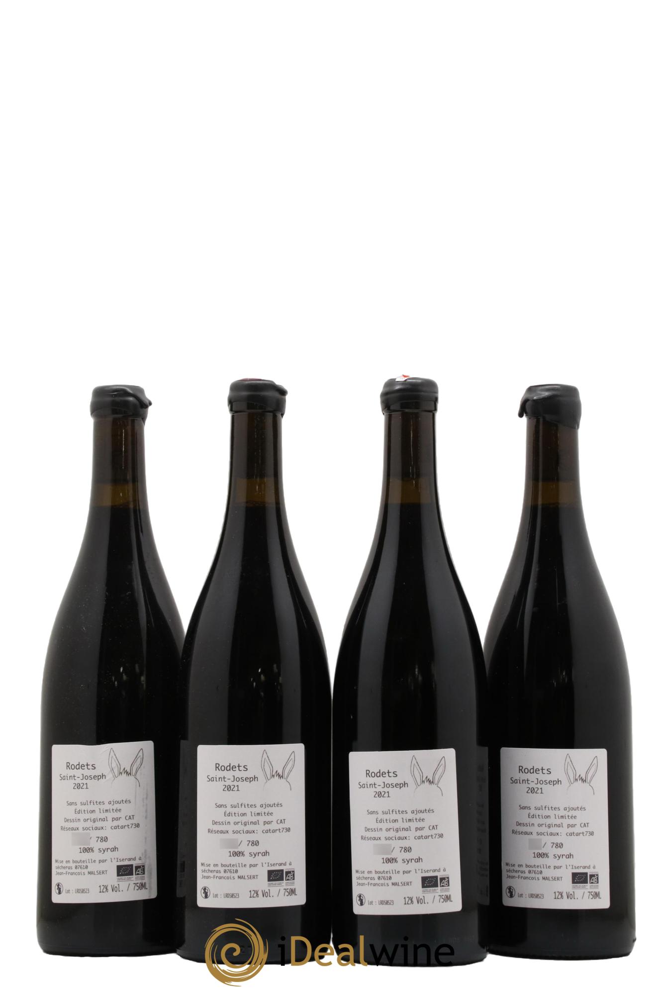 Saint-Joseph Rodets Domaine Malsert 2021 - Lot de 4 bouteilles - 1