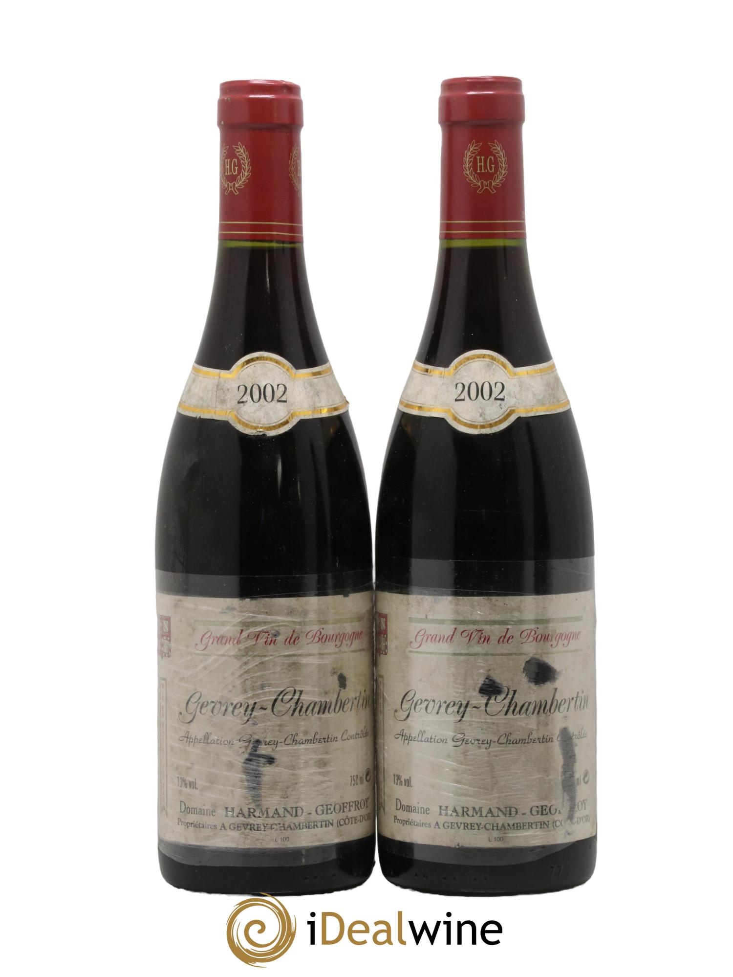 Gevrey-Chambertin Harmand-Geoffroy (Domaine) 2002 - Lot of 2 bottles - 0