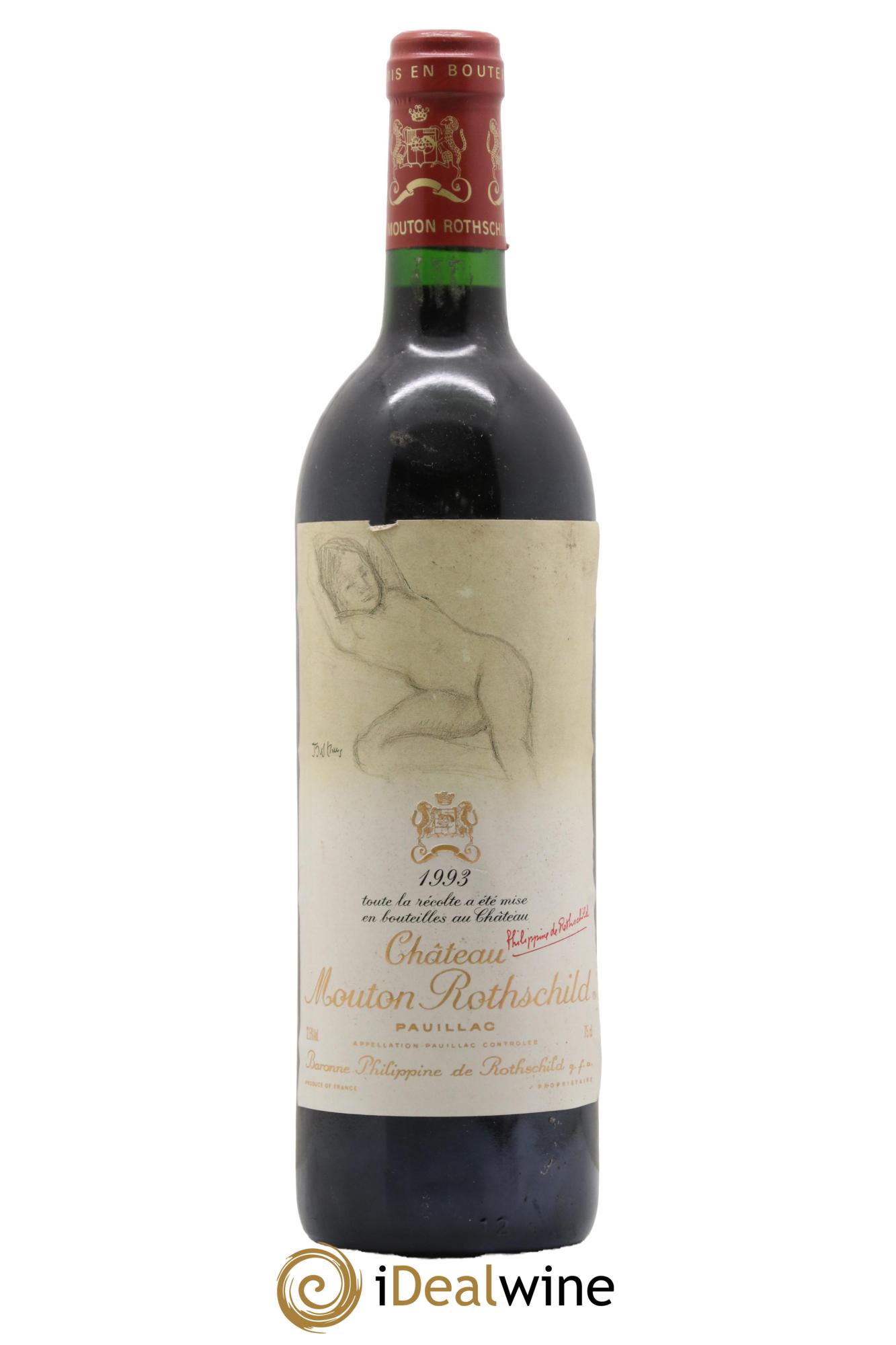 Château Mouton Rothschild 1er Grand Cru Classé 1993 - Posten von 1 Flasche - 0