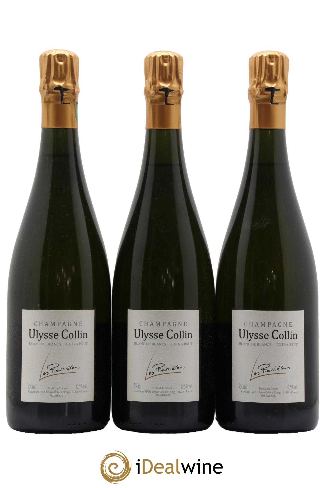 Blancs de Blancs Extra Brut Les Pierrières Ulysse Collin - Posten von 3 Flaschen - 0