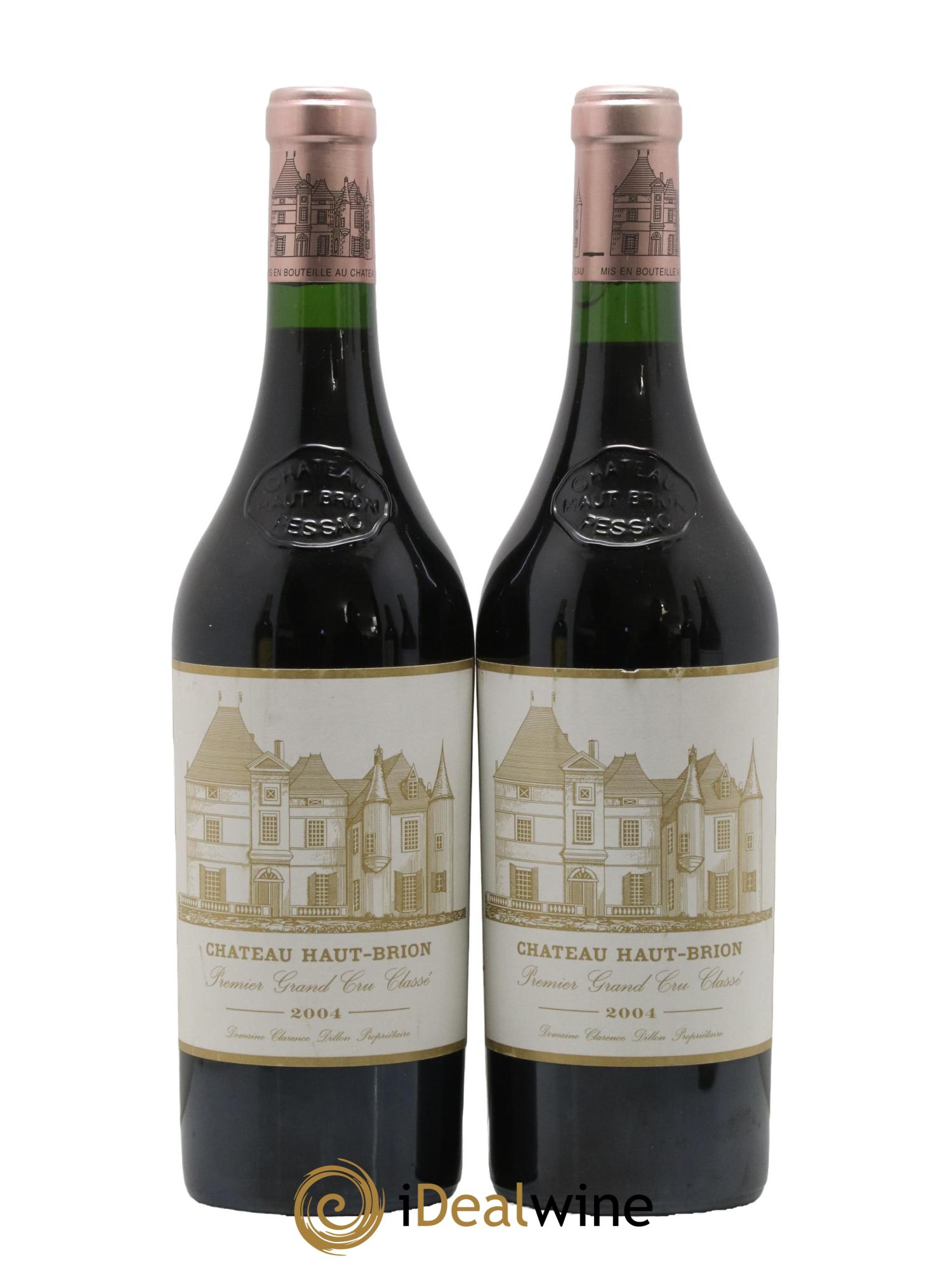 Château Haut Brion 1er Grand Cru Classé 2004 - Lotto di 2 bottiglie - 0