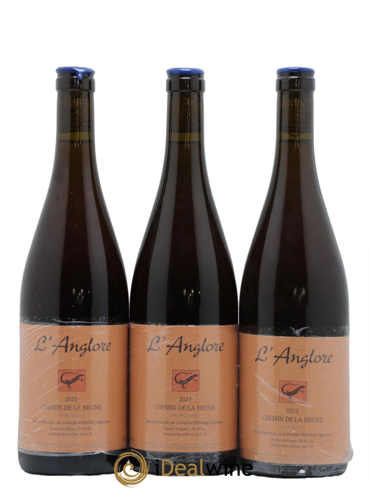 Vin de France Chemin de la brune L'Anglore  2022 - Posten von 3 Flaschen - 0