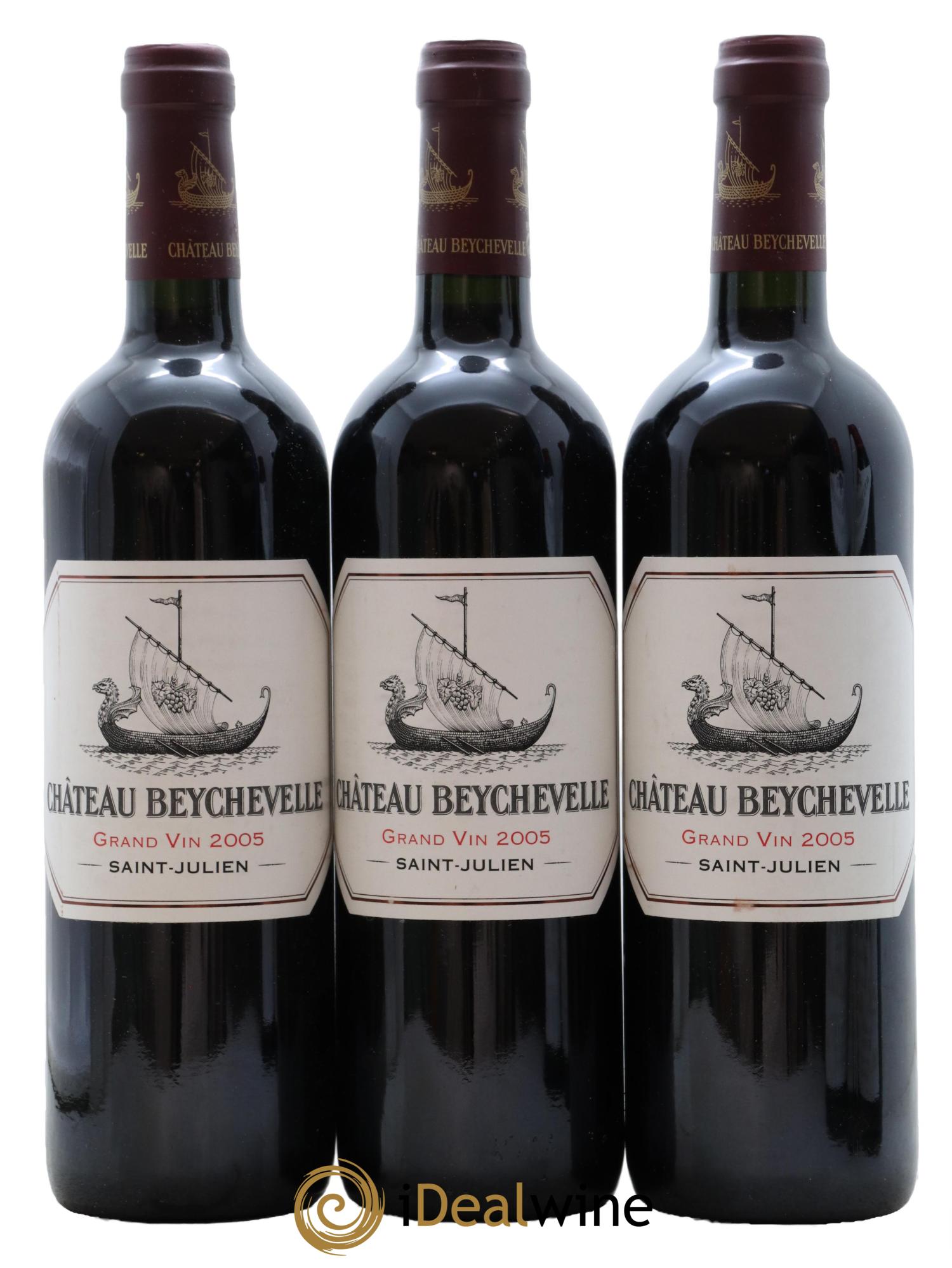 Château Beychevelle 4ème Grand Cru Classé 2005 - Lot de 3 bouteilles - 0