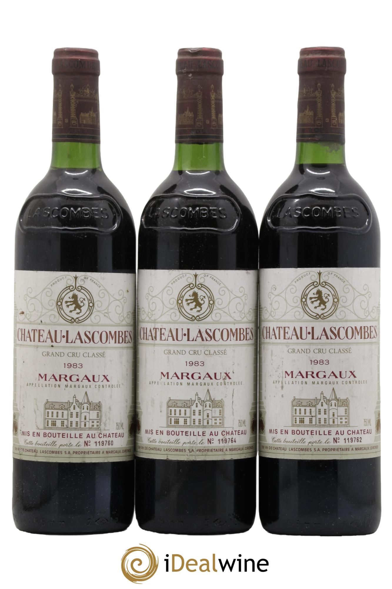 Château Lascombes 2ème Grand Cru Classé 1983 - Lot of 3 bottles - 0