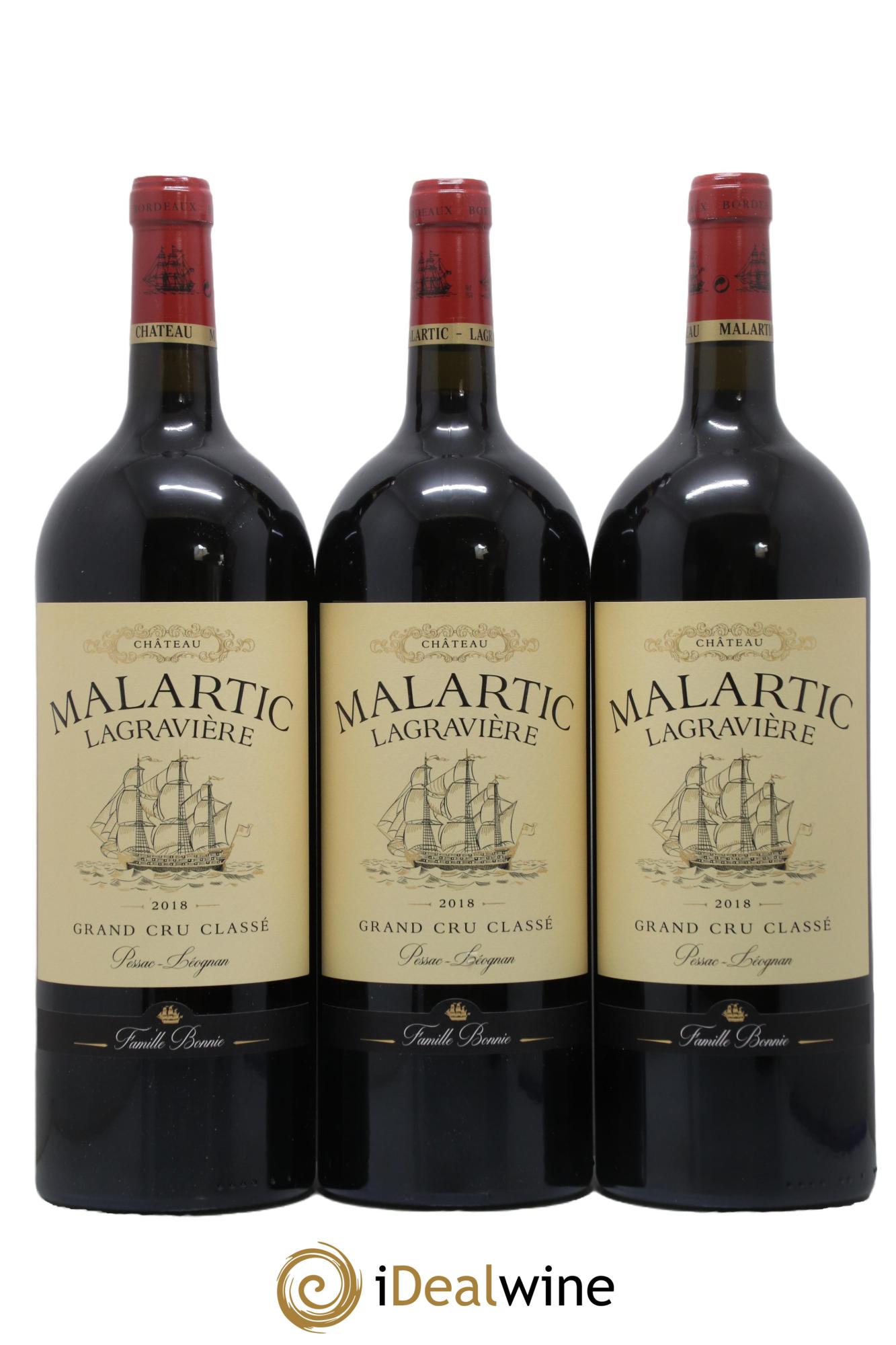 Château Malartic-Lagravière Cru Classé de Graves  2018 - Lot of 3 magnums - 0