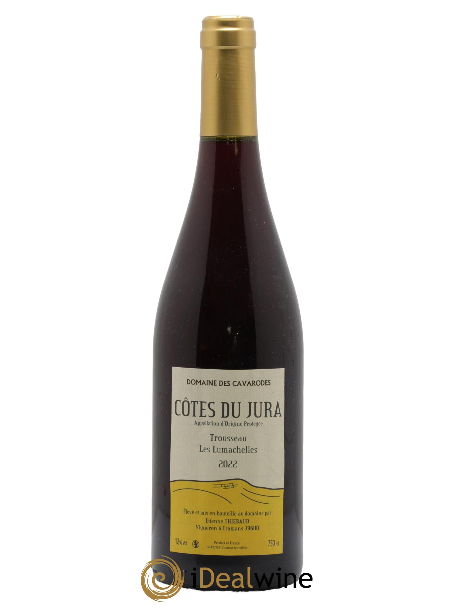 Côtes du Jura Trousseau Les Lumachelles Cavarodes (Domaine des) - Etienne Thiébaud 2022 - Lot de 1 bouteille - 0