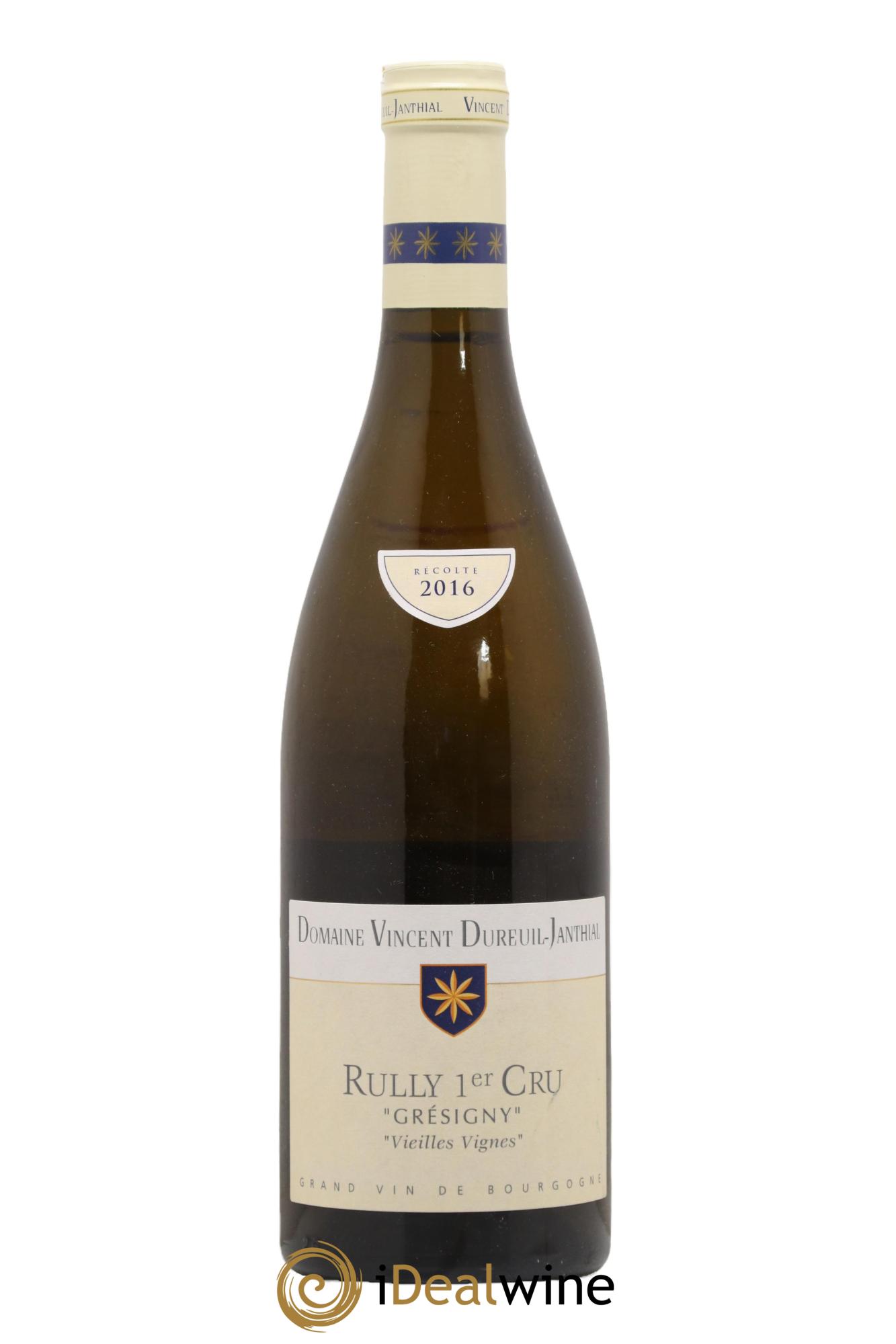 Rully 1er Cru Grésigny Vieilles Vignes Vincent Dureuil-Janthial 2016 - Lotto di 1 bottiglia - 0