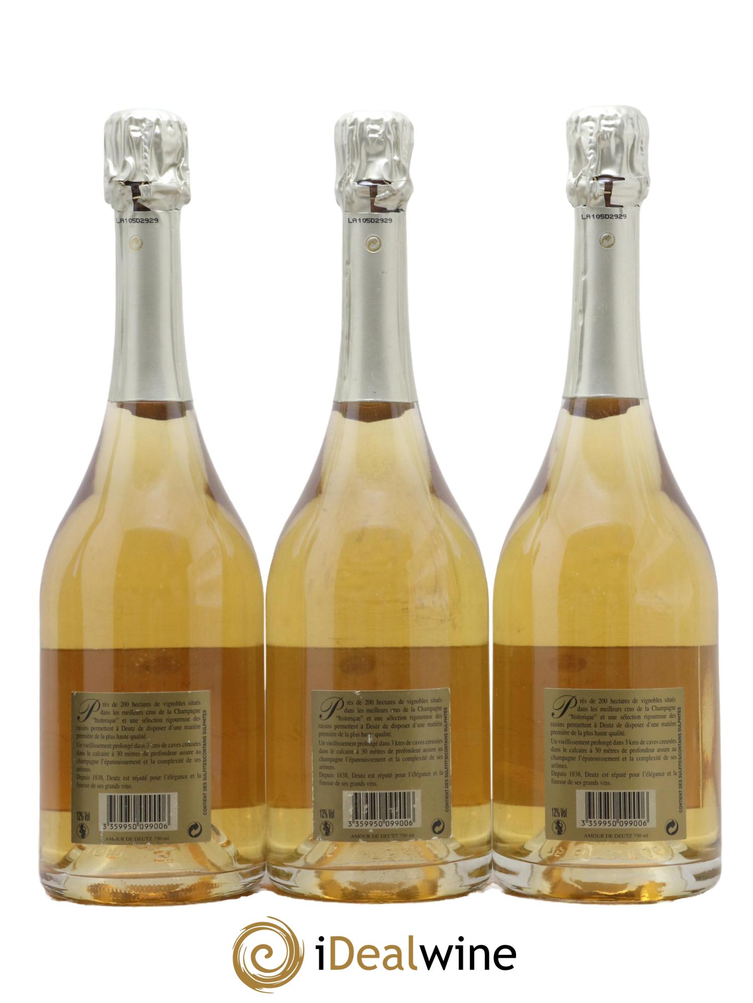 Amour de Deutz Brut Deutz 1999 - Lot de 3 bouteilles - 1