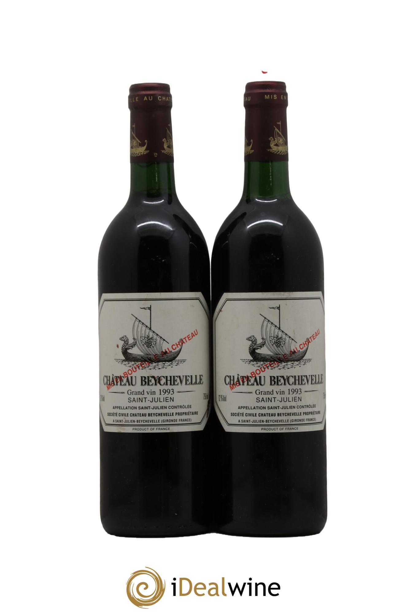 Château Beychevelle 4ème Grand Cru Classé  1993 - Lot of 2 bottles - 0