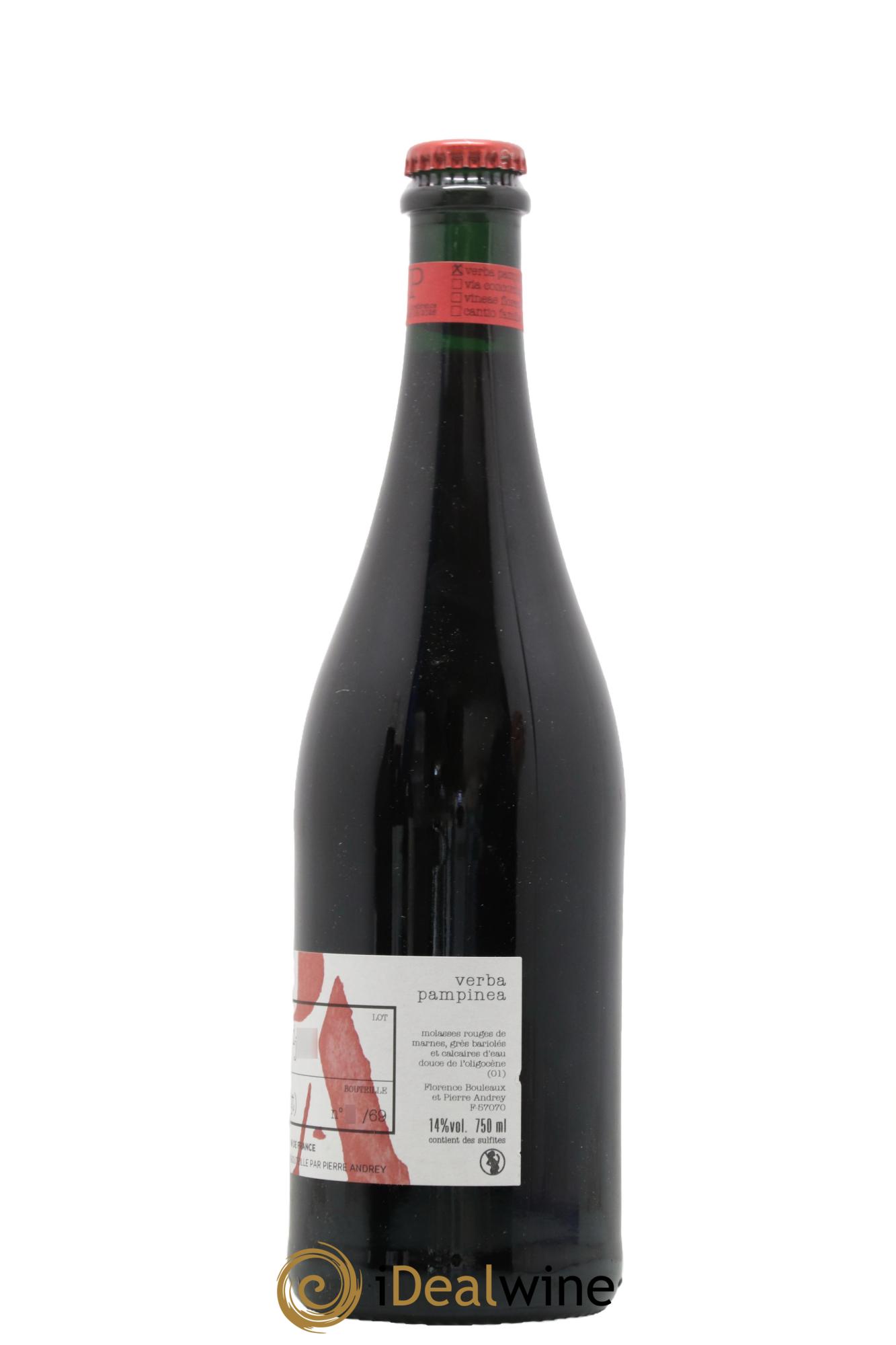 Vin de France Verba Pampinea Pinot Noir Florence Bouleaux et Pierre Andrey 2020 - Lot de 1 bouteille - 1