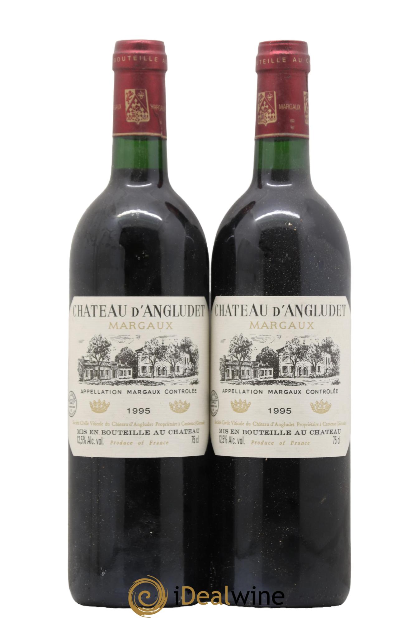 Château d' Angludet Cru Bourgeois 1995 - Lot of 2 bottles - 0