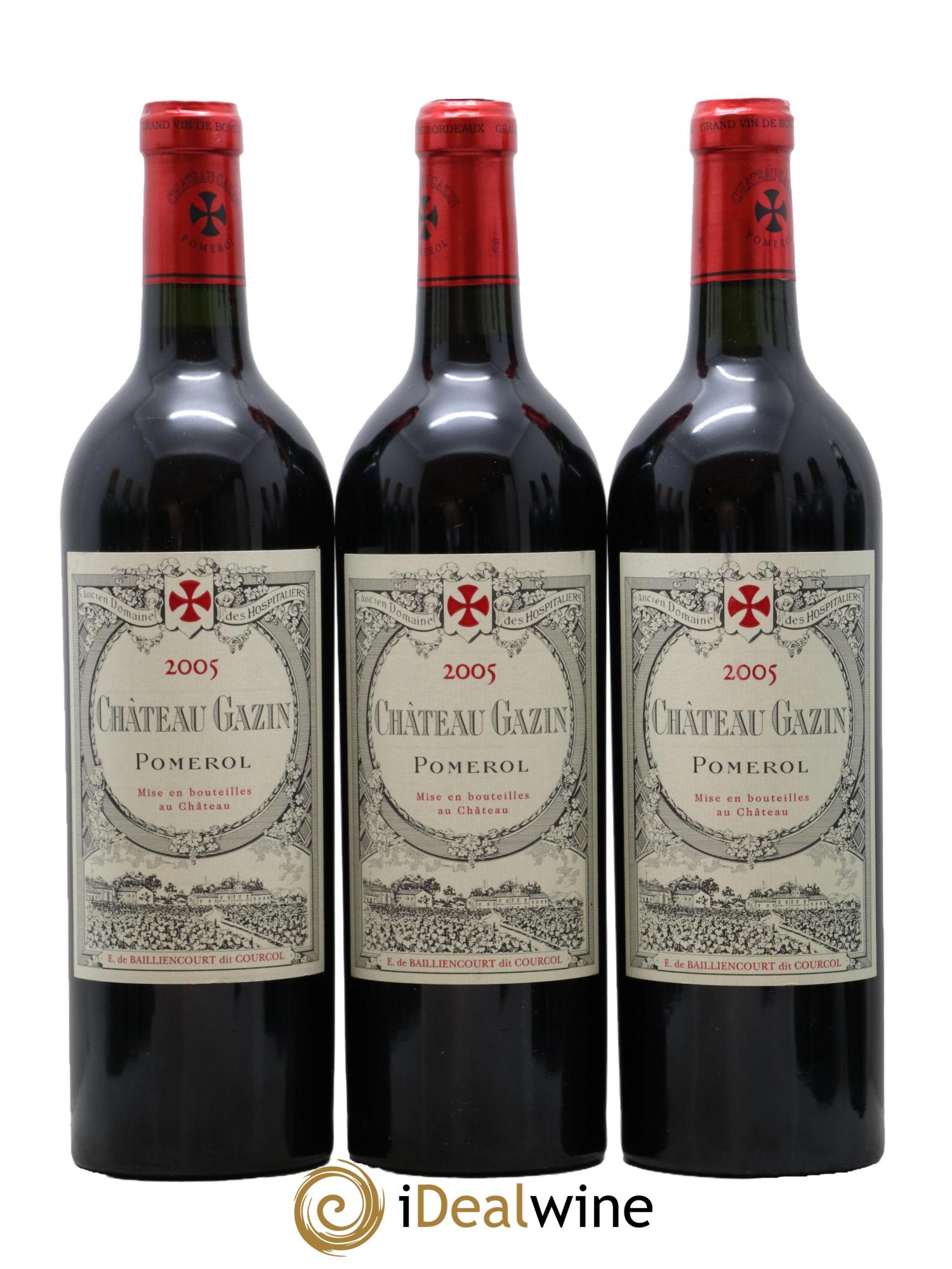 Château Gazin 2005 - Lot of 3 bottles - 0