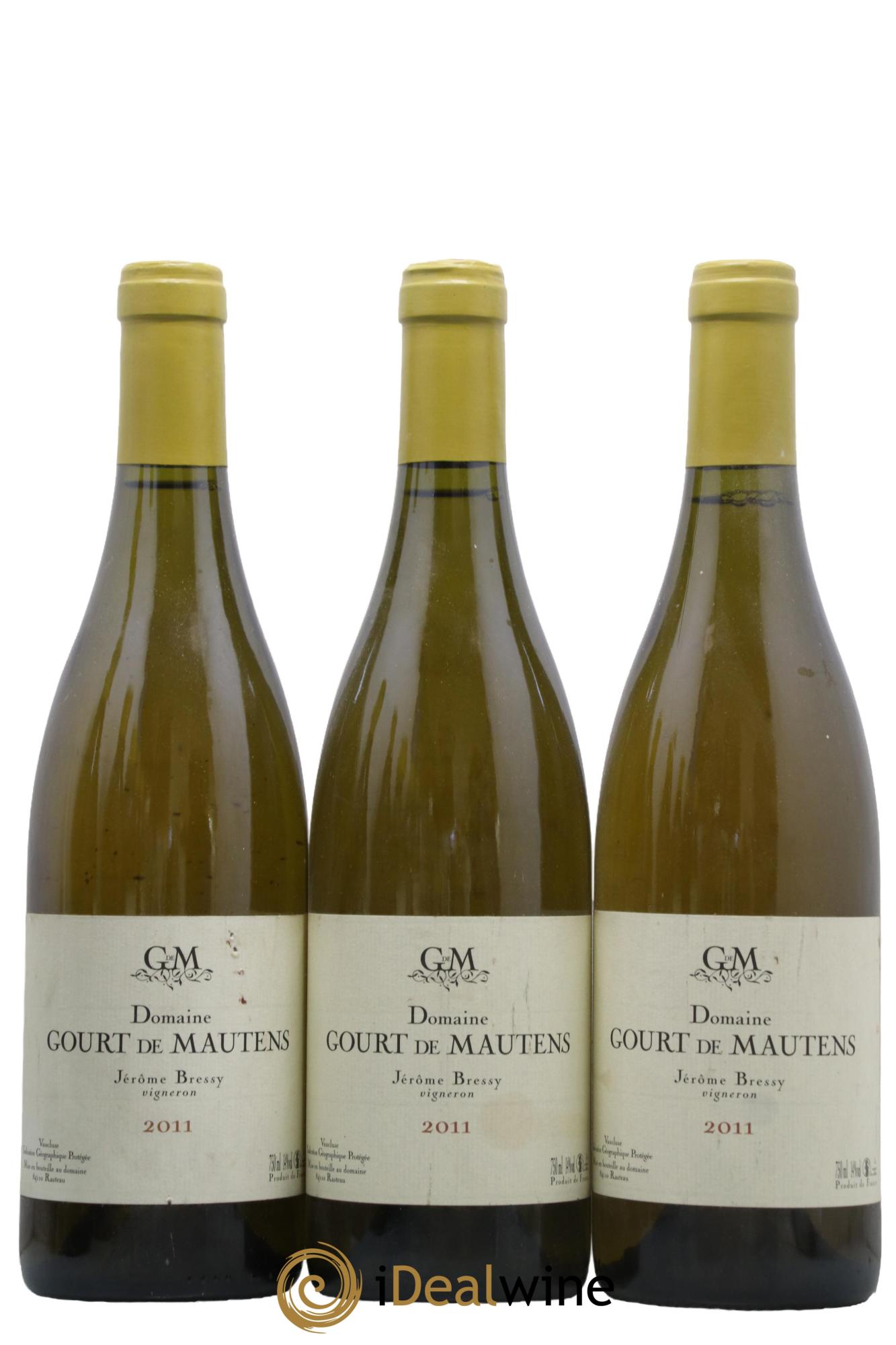 IGP Vaucluse (Vin de Pays de Vaucluse) Domaine Gourt de Mautens - Jérôme Bressy 2011 - Lot of 3 bottles - 0