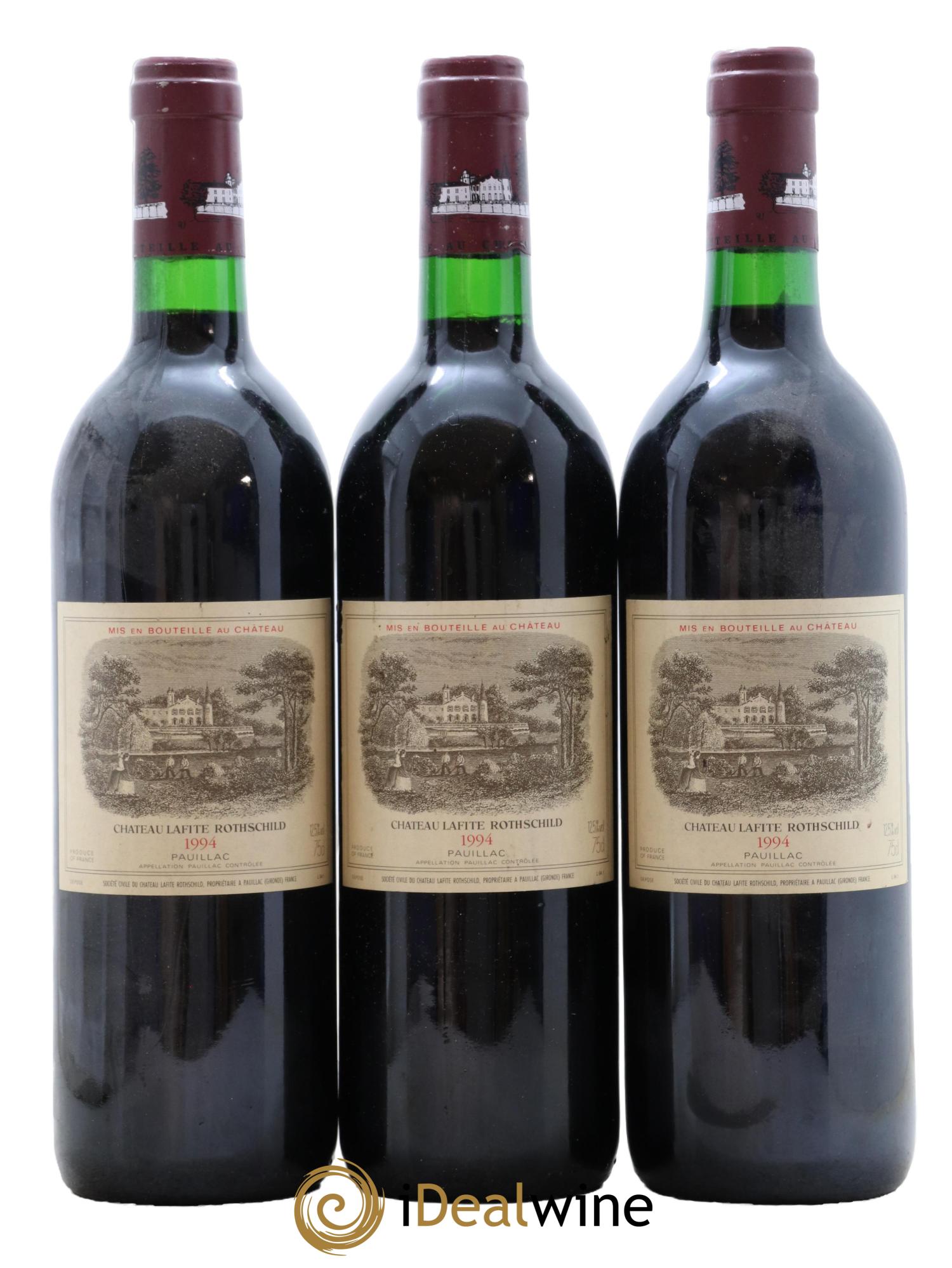 Château Lafite Rothschild 1er Grand Cru Classé 1994 - Lot of 3 bottles - 0