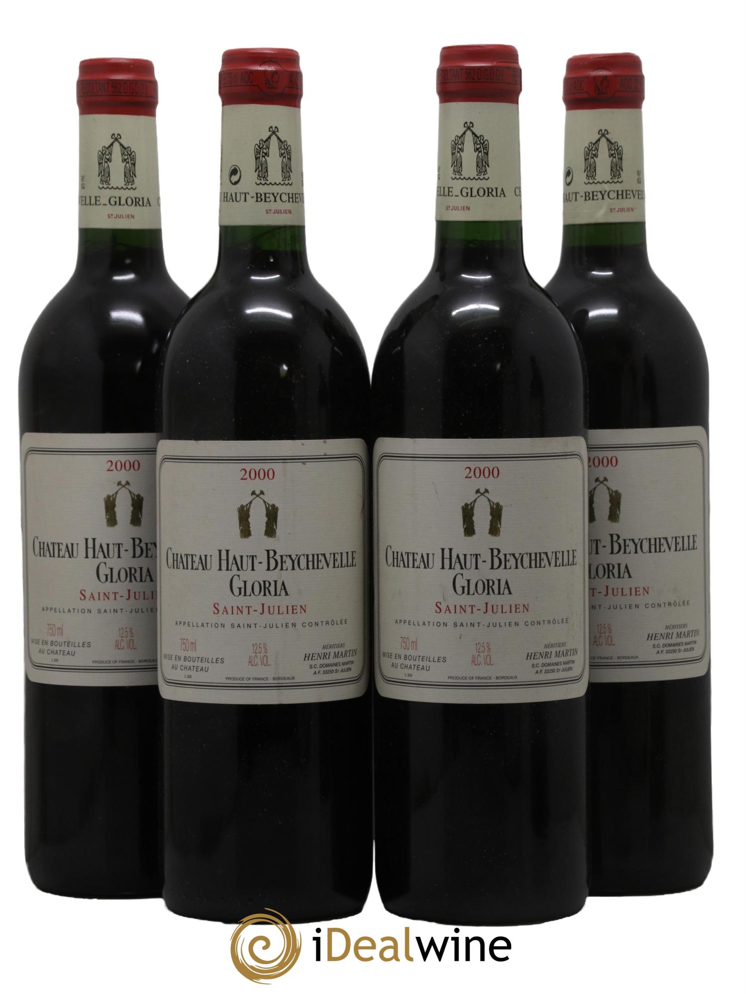 Château Haut Beychevelle Gloria 2000 - Lot de 4 bouteilles - 0