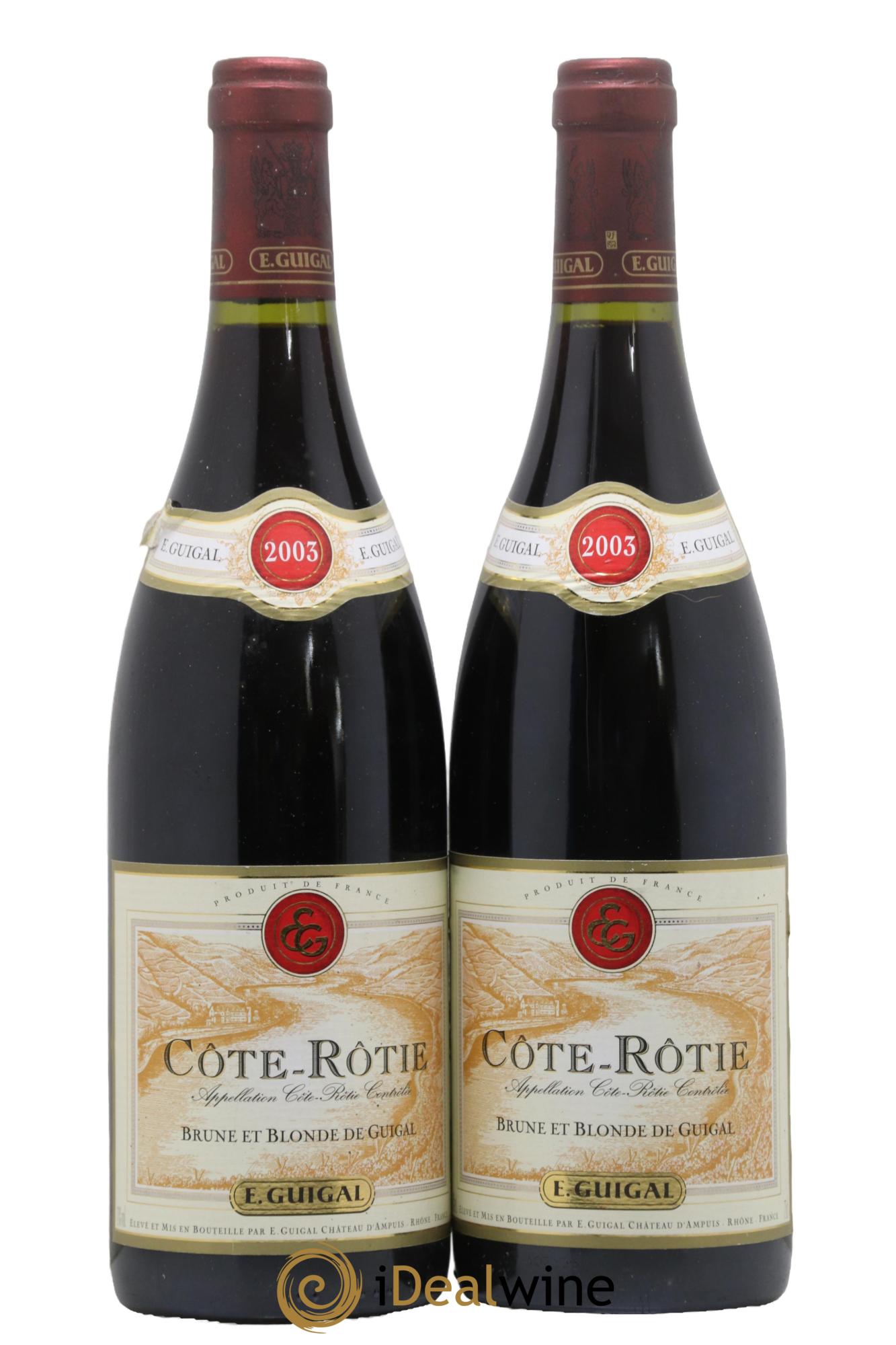 Côte-Rôtie Côtes Brune et Blonde Guigal 2003 - Posten von 2 Flaschen - 0