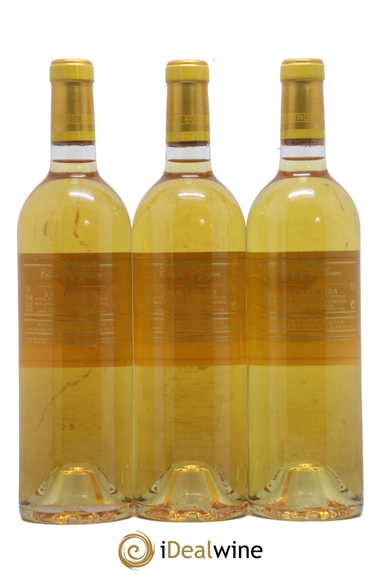 Château d' Yquem 1er Cru Classé Supérieur 2015 - Lotto di 3 bottiglie - 1