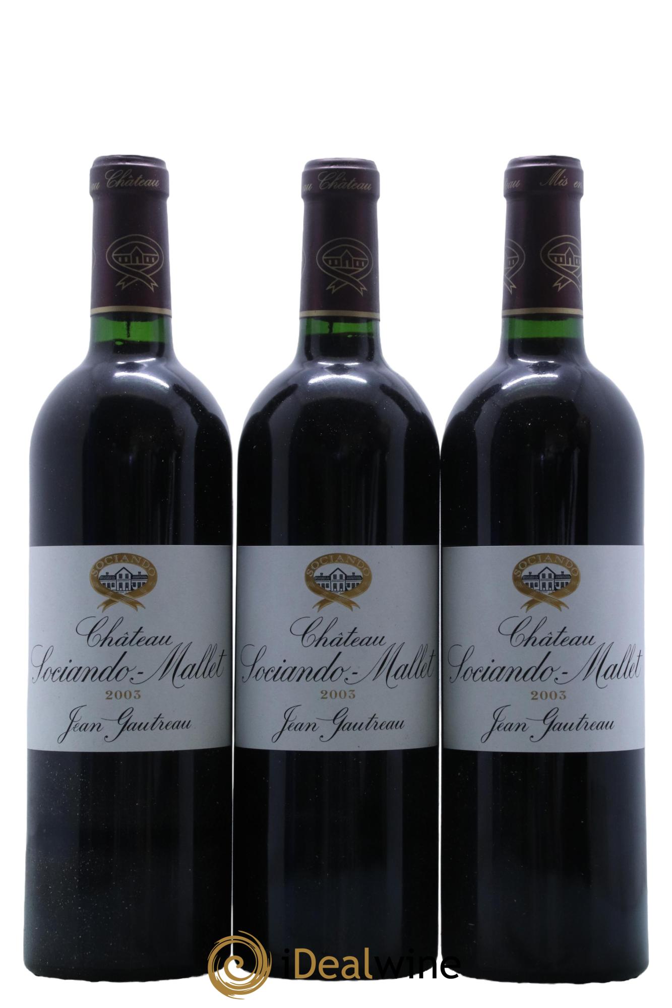 Château Sociando Mallet  2003 - Lot de 12 bouteilles - 4