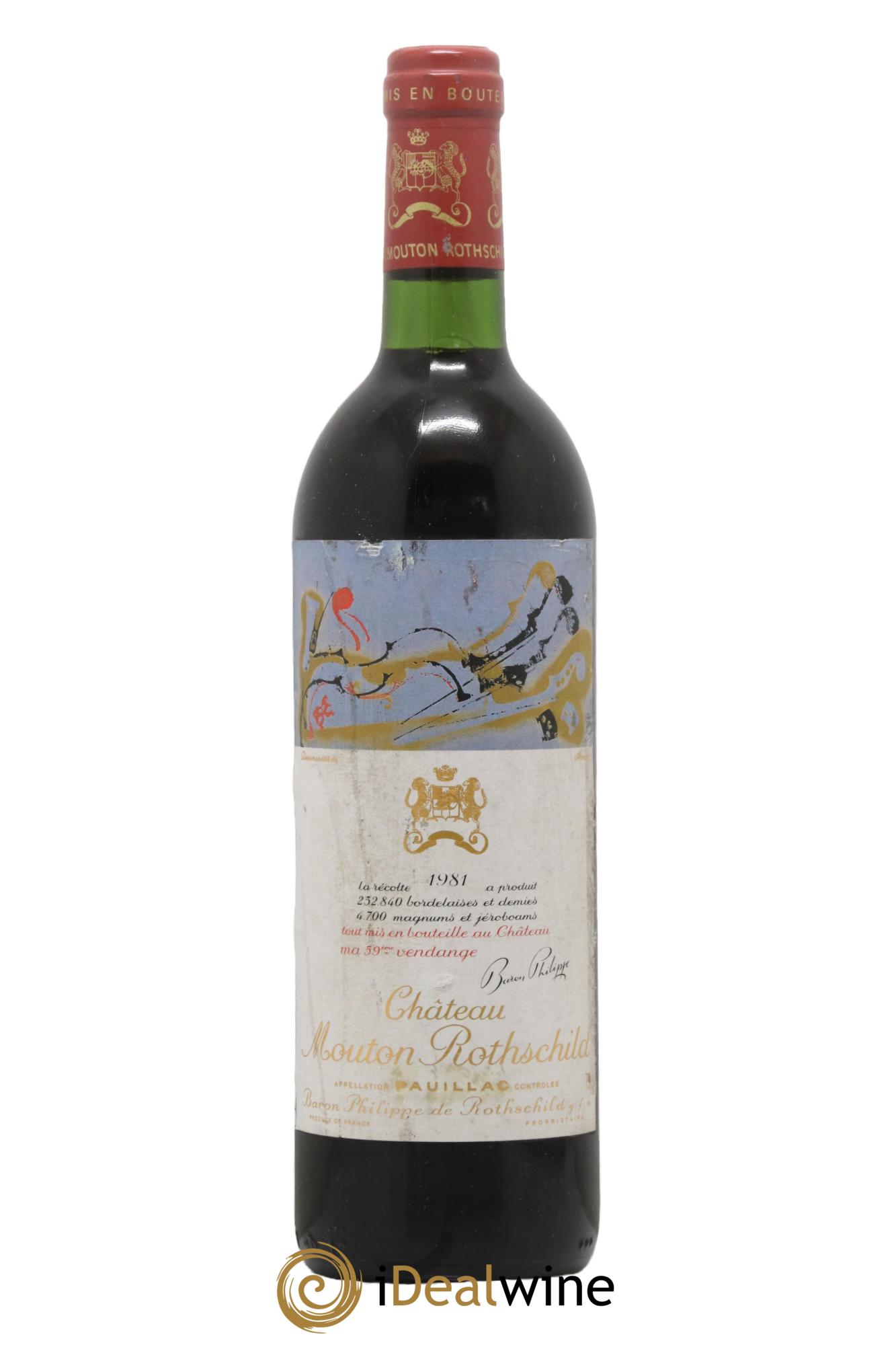 Château Mouton Rothschild 1er Grand Cru Classé 1981 - Posten von 1 Flasche - 0