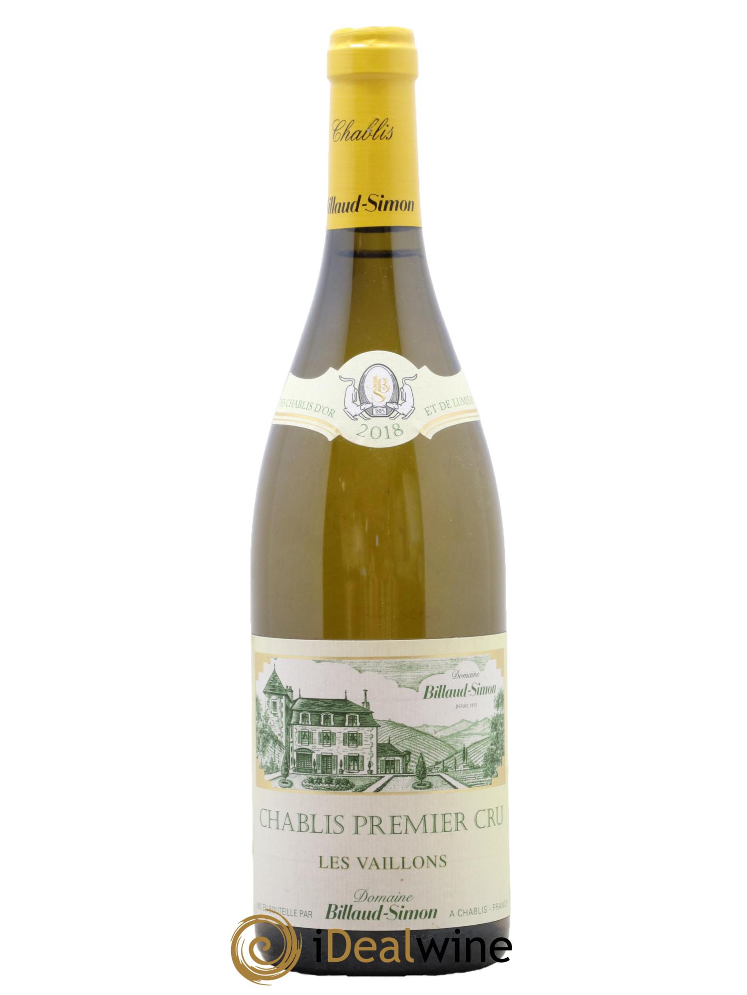 Chablis 1er Cru Les Vaillons Billaud-Simon (Domaine) 2018 - Lot of 1 bottle - 0